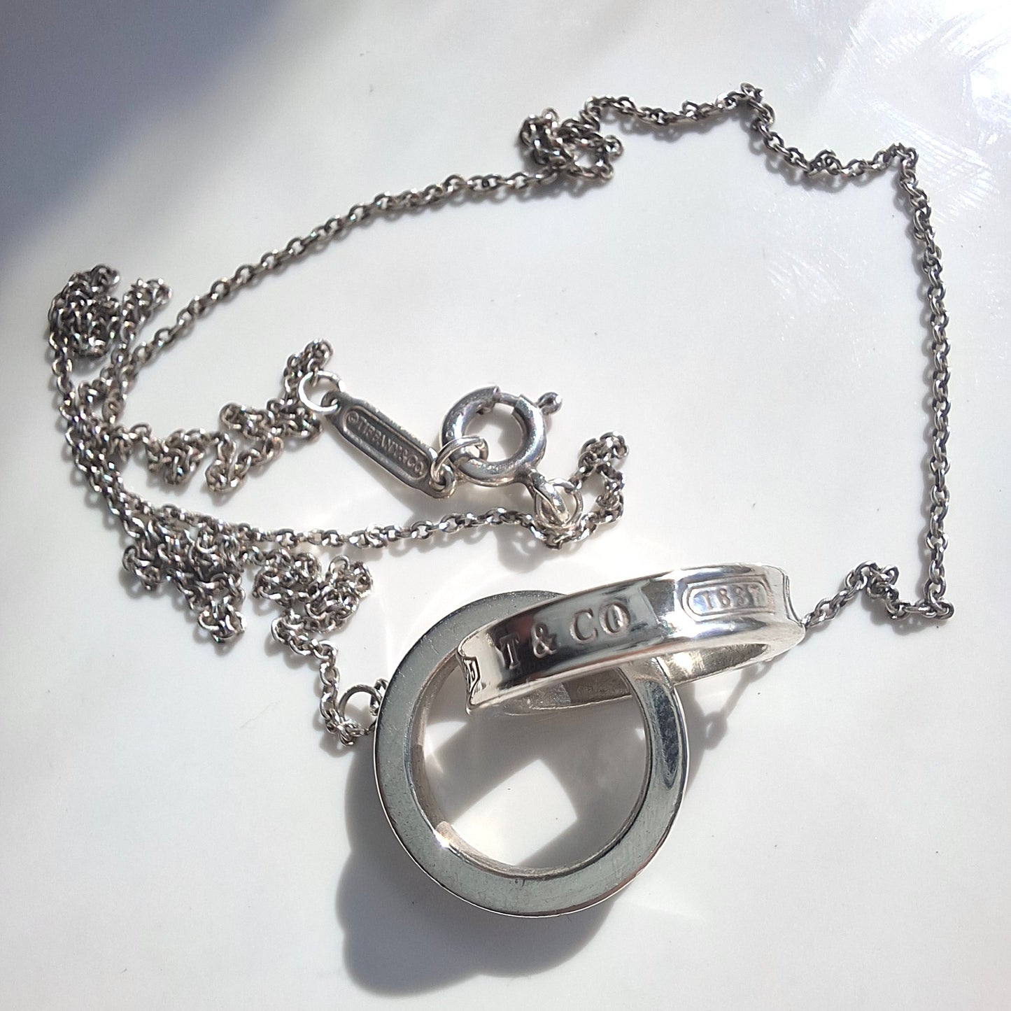 Vintage Tiffany & Co. 1837 Interlocking Rings Necklace