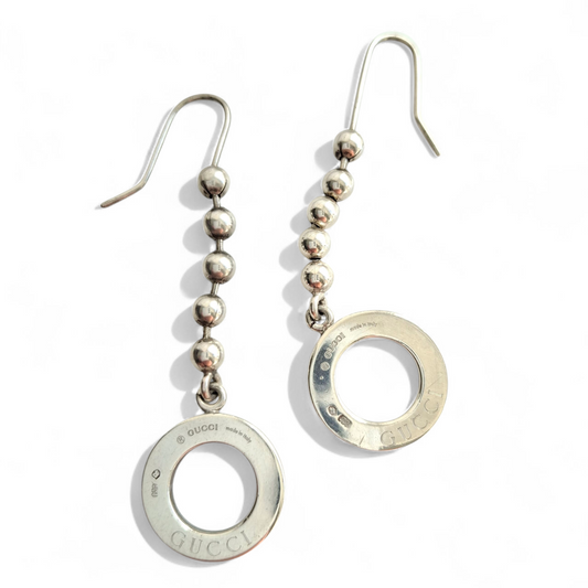 Vintage Gucci Silver Drop Earrings
