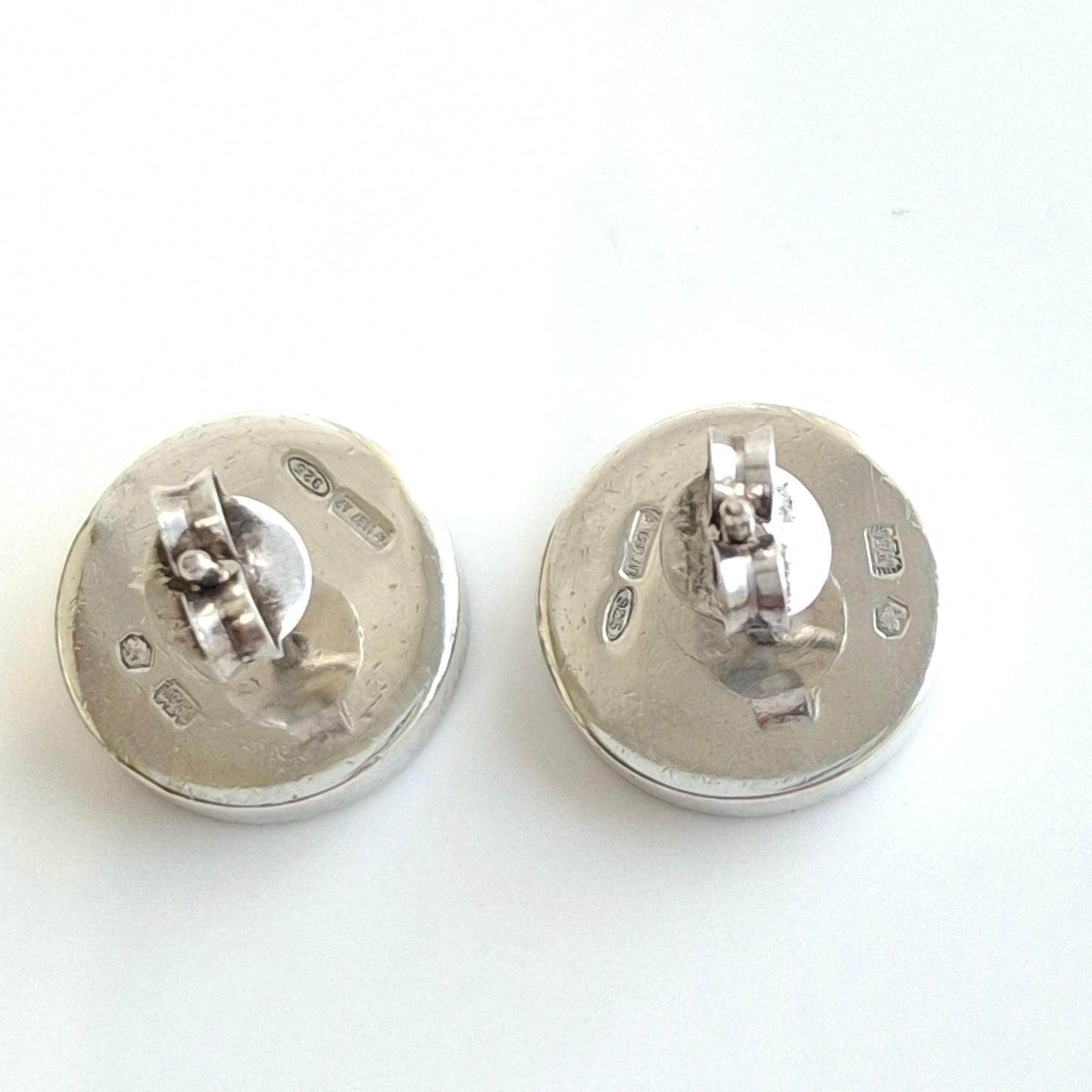 Vintage Gucci Logo Silver Stud Earrings