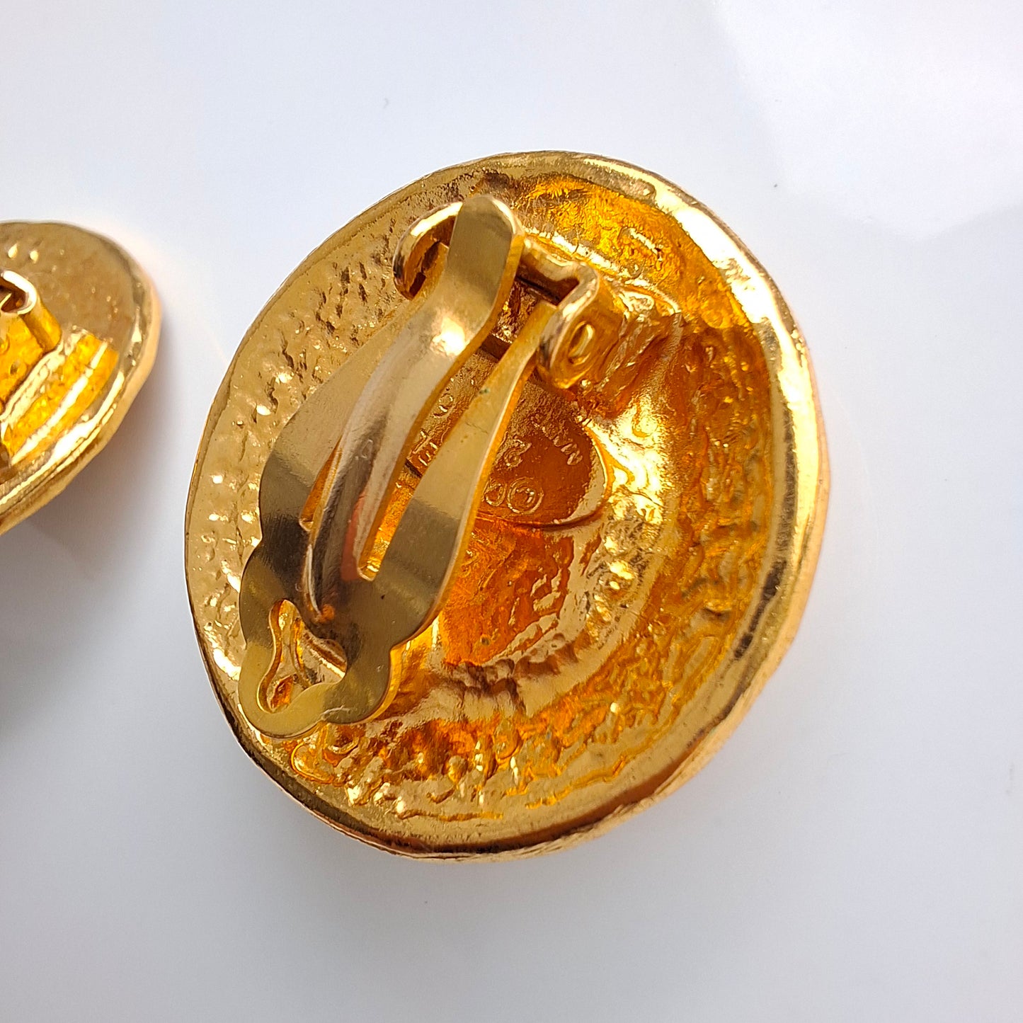 Vintage Chanel Etruscan Gold & Baroque Pearl Earrings