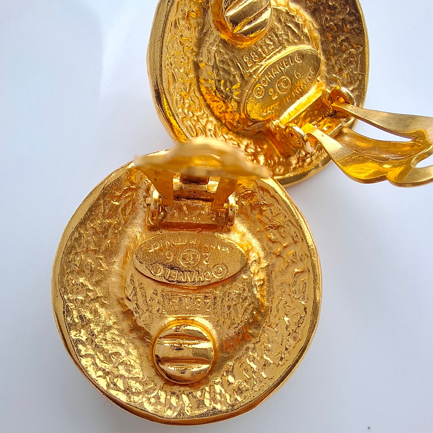 Vintage Chanel Etruscan Gold & Baroque Pearl Earrings