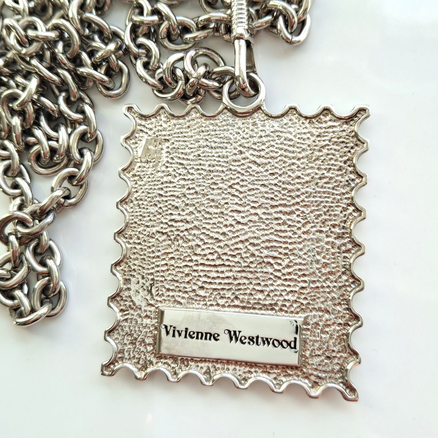 Vintage 1990s Vivienne Westwood XL Postage Stamp Necklace