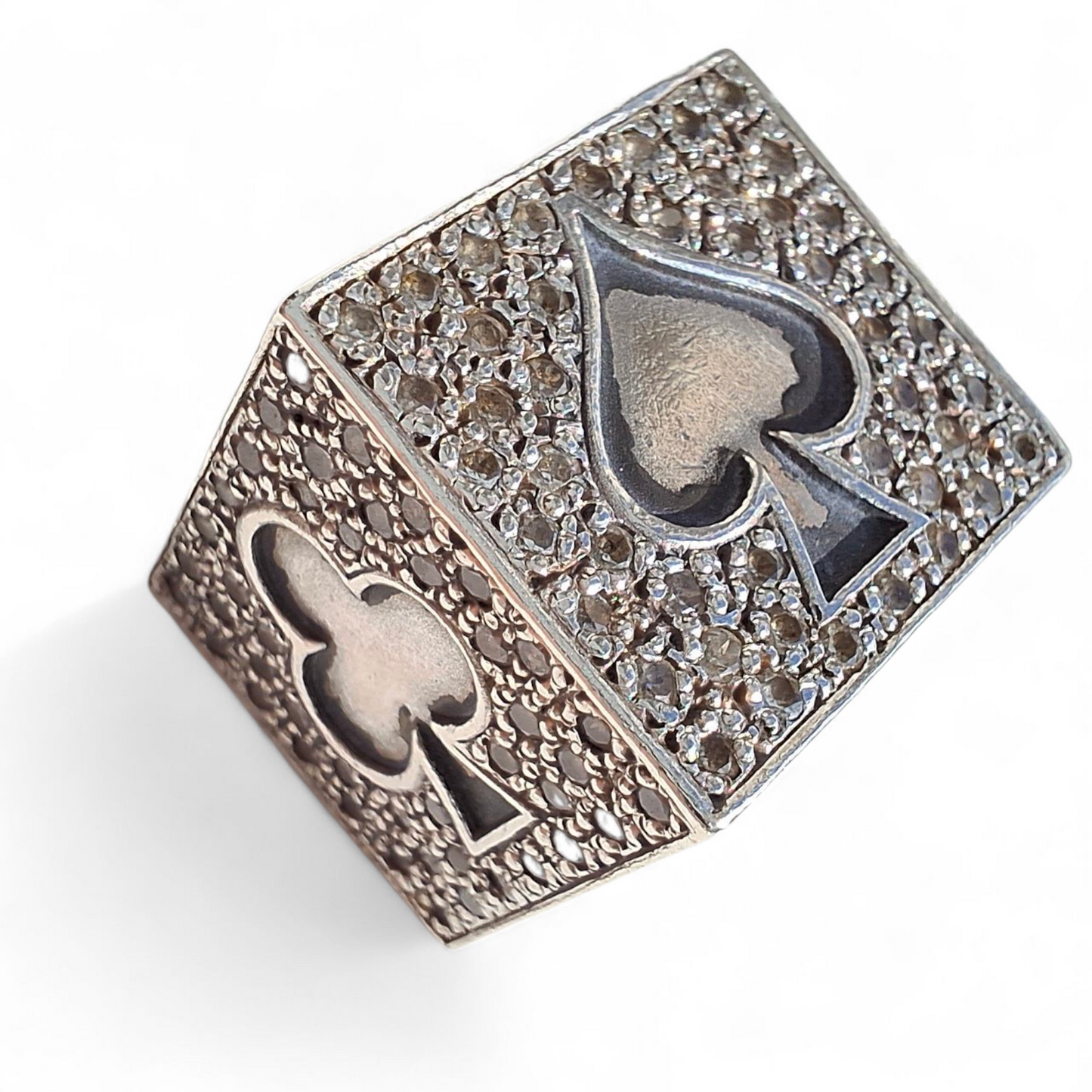 Vintage Vivienne Westwood Silver Cube Poker Ring
