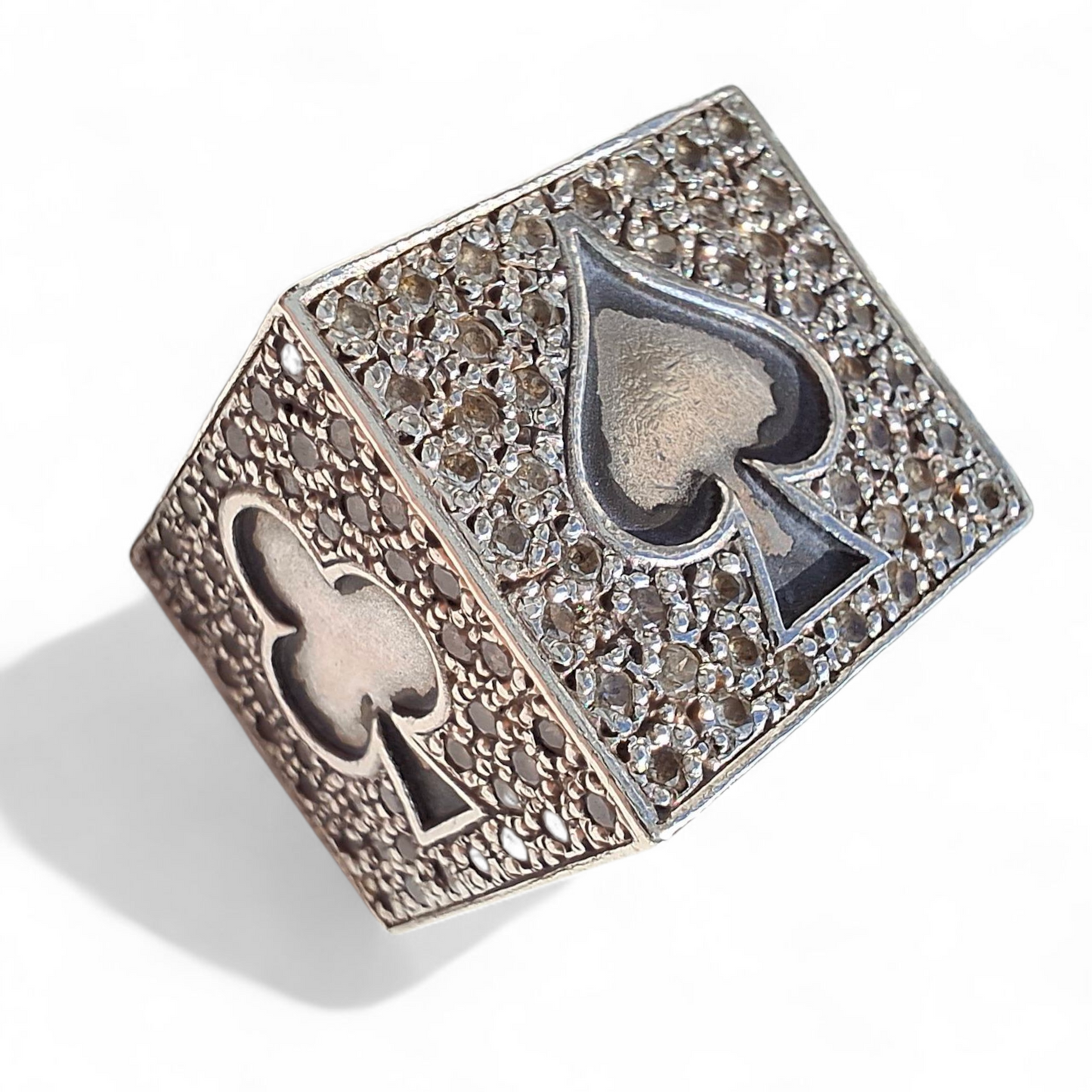 Vintage Vivienne Westwood Silver Cube Poker Ring