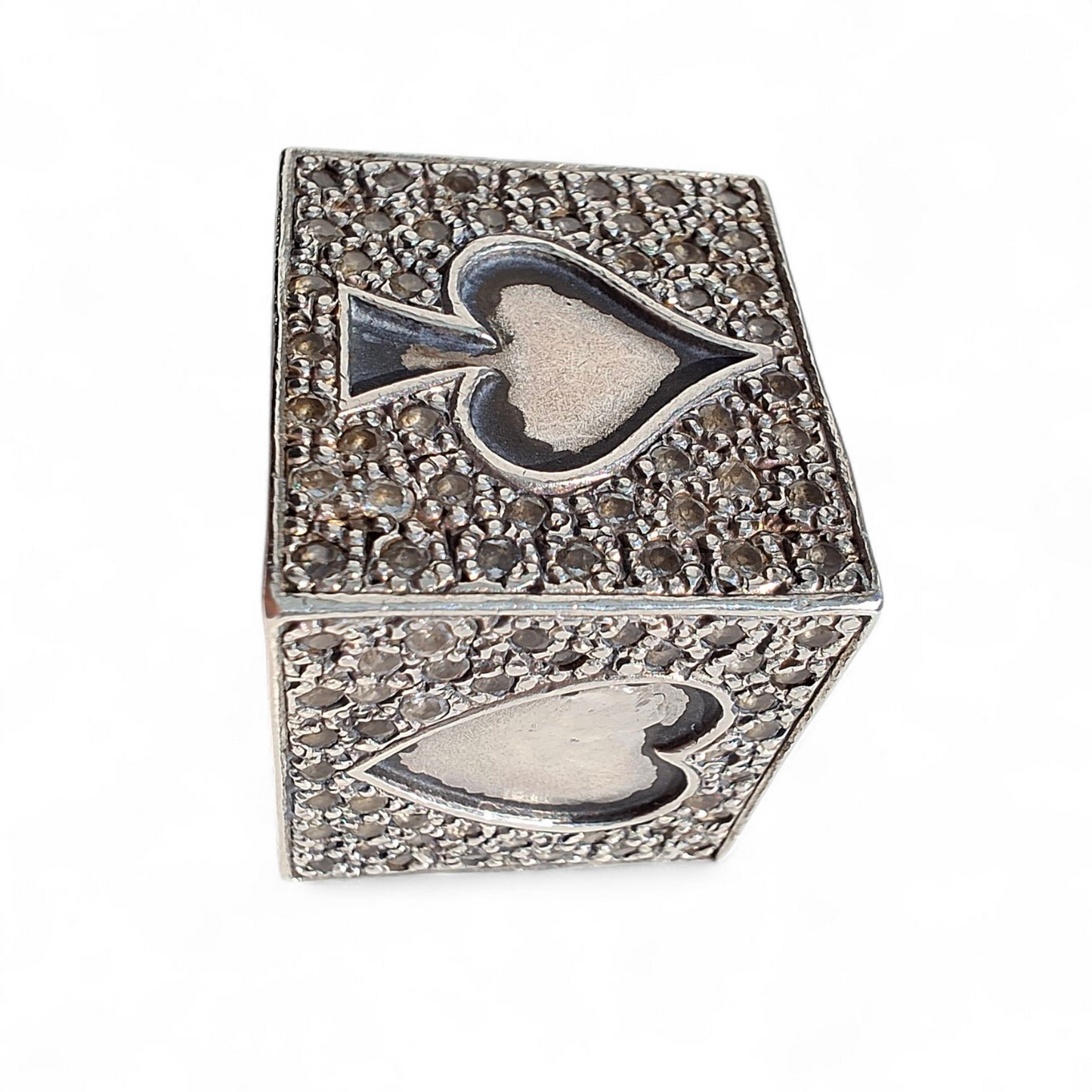 Vintage Vivienne Westwood Silver Cube Poker Ring