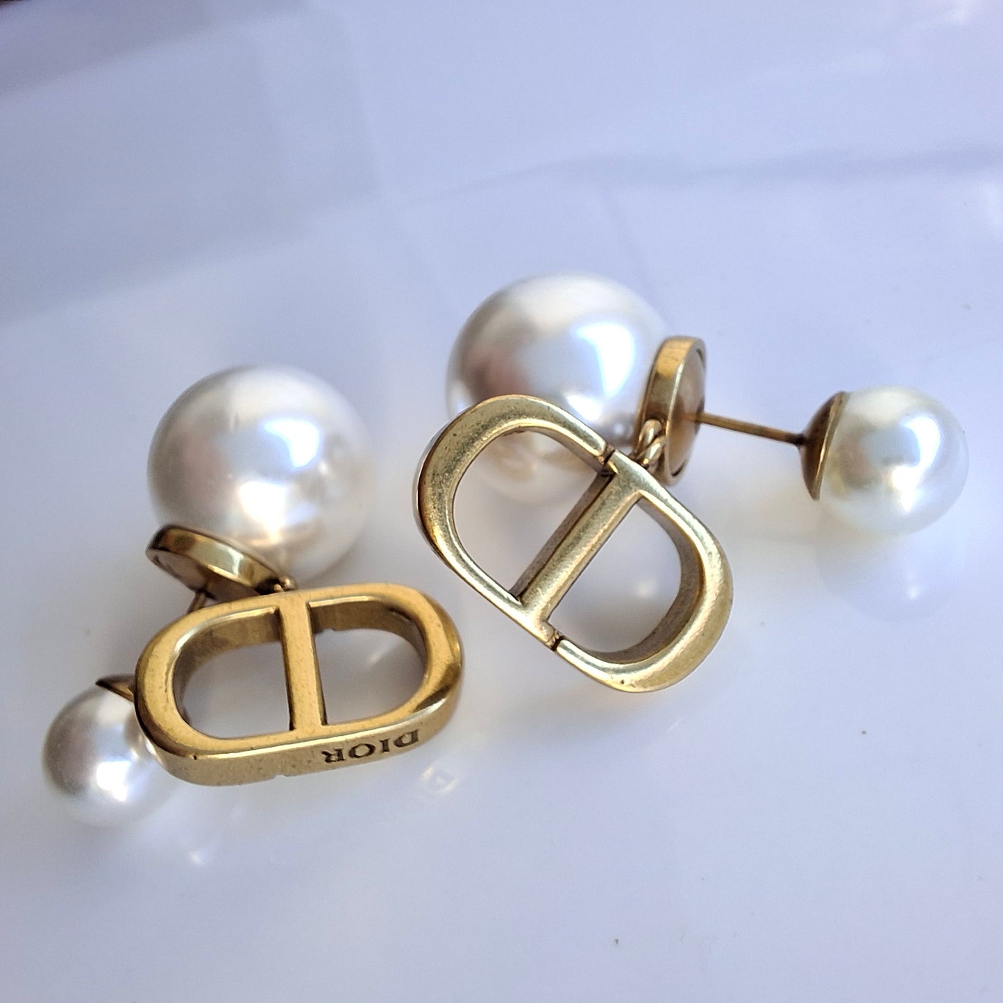 Dior Tribales CD Logo Earrings