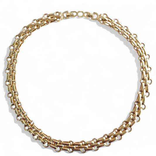 Vintage Christain Dior Fancy Link Necklace