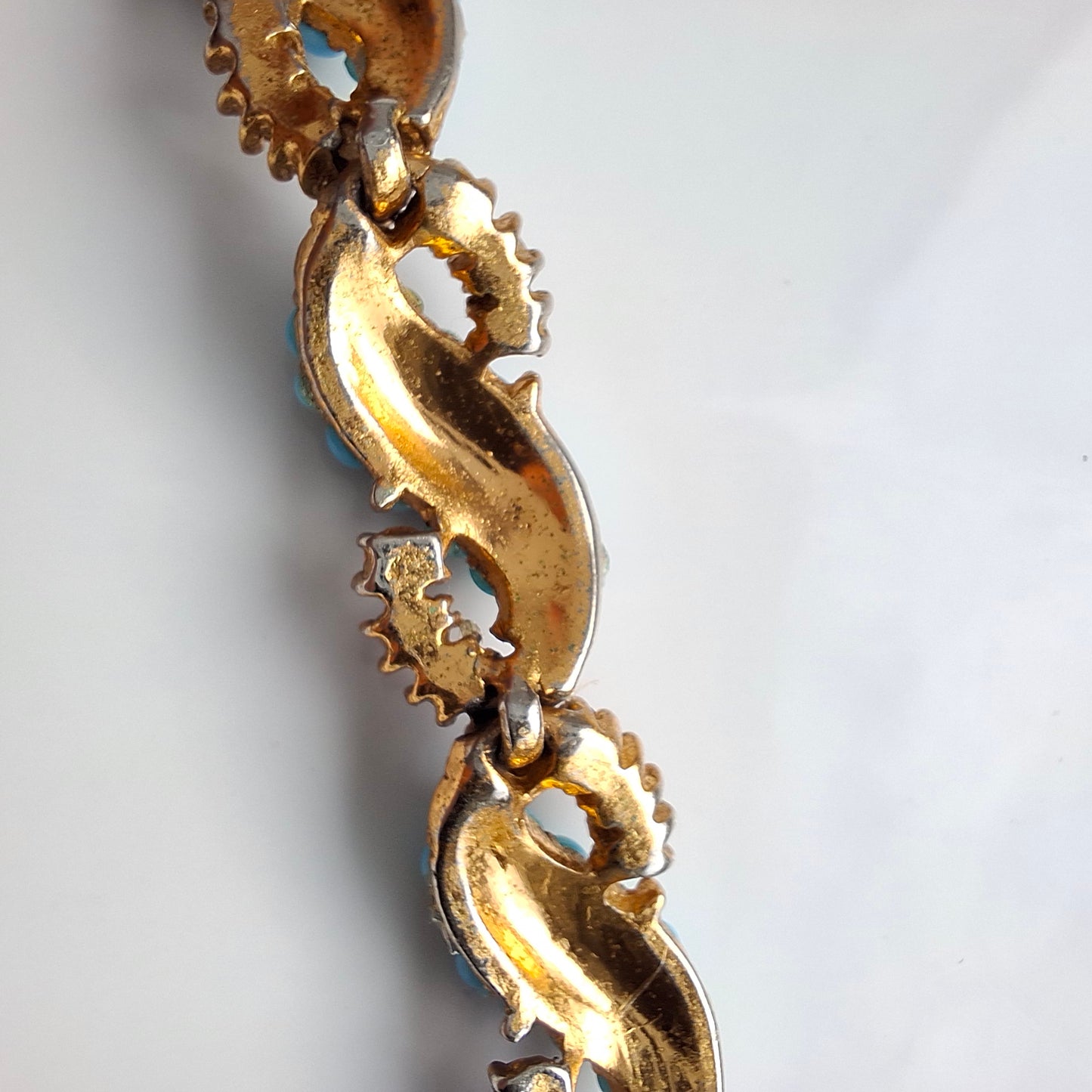 1950s Christian Dior by Mitchel Maer Turquoise & Purple Crystal Bracelet