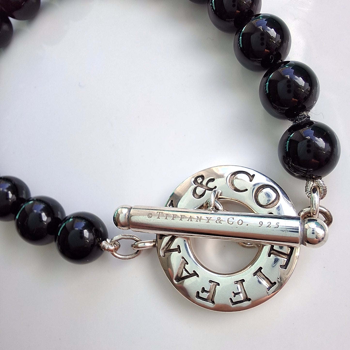 preloved vintage tiffany and co onyx bracelet 