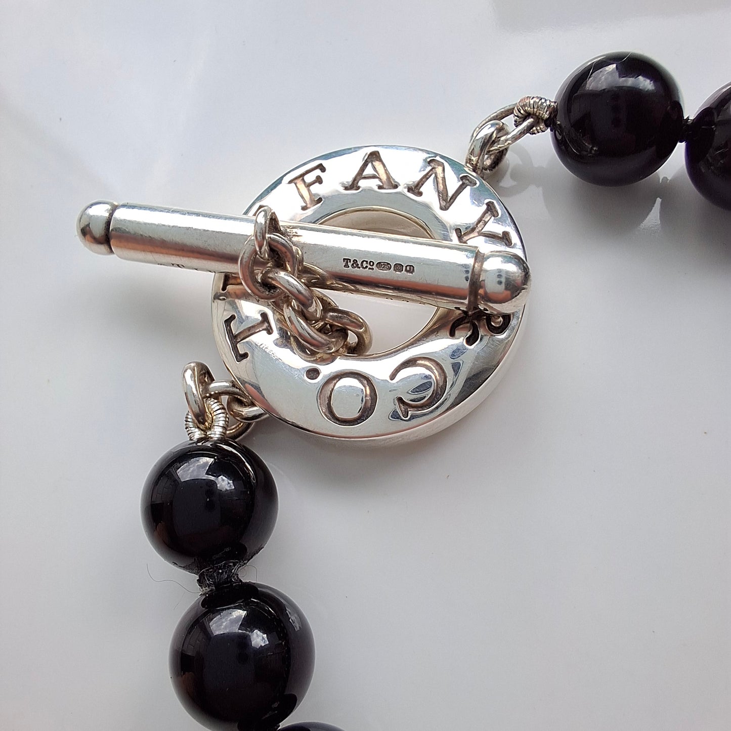 preloved vintage tiffany and co onyx bracelet 