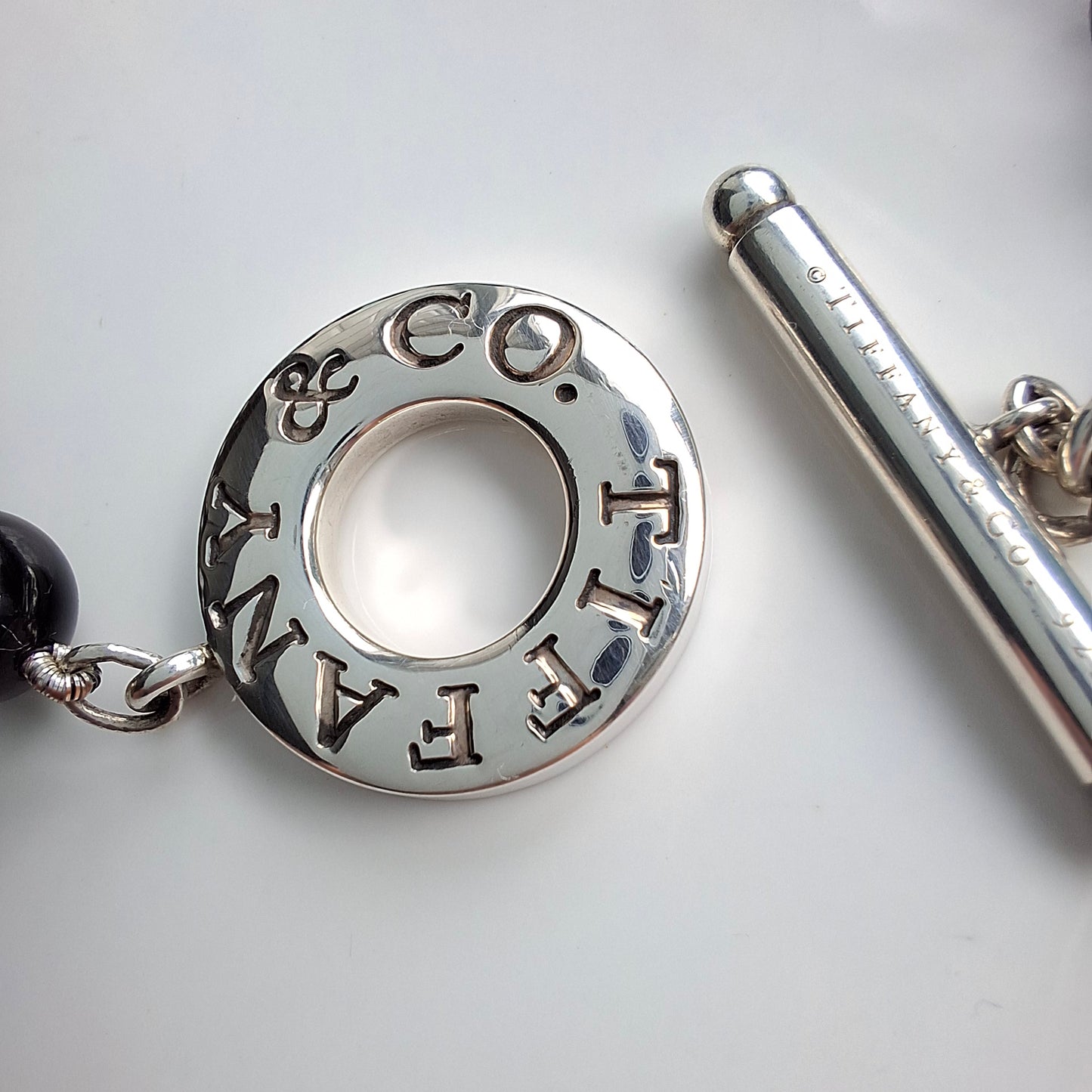 preloved vintage tiffany and co onyx bracelet 