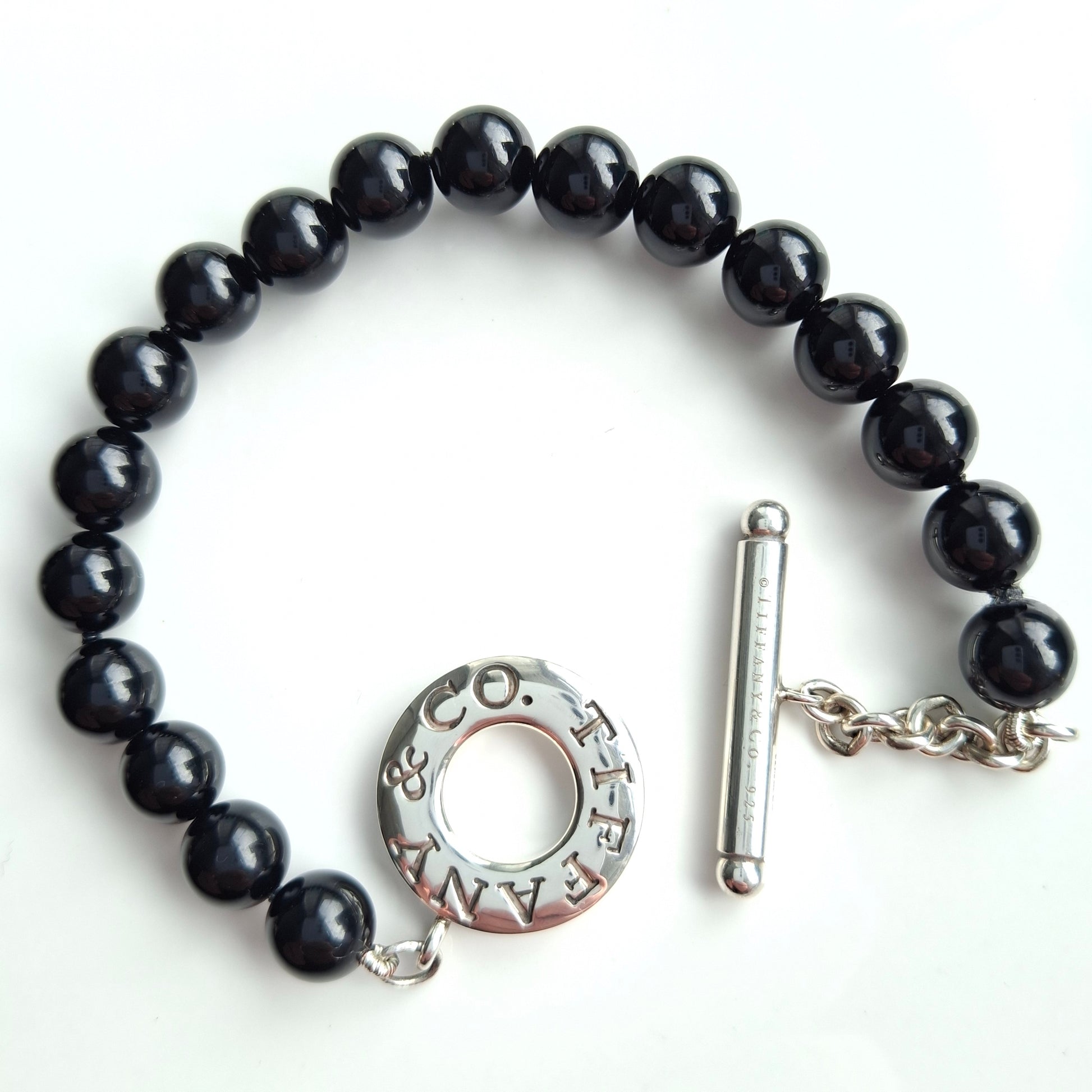 preloved vintage tiffany and co onyx bracelet 