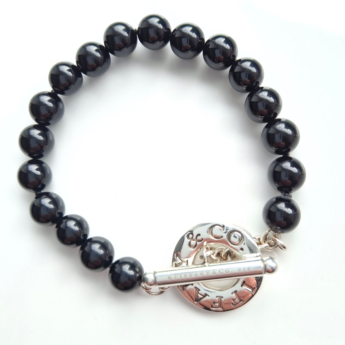 preloved vintage tiffany and co onyx bracelet 