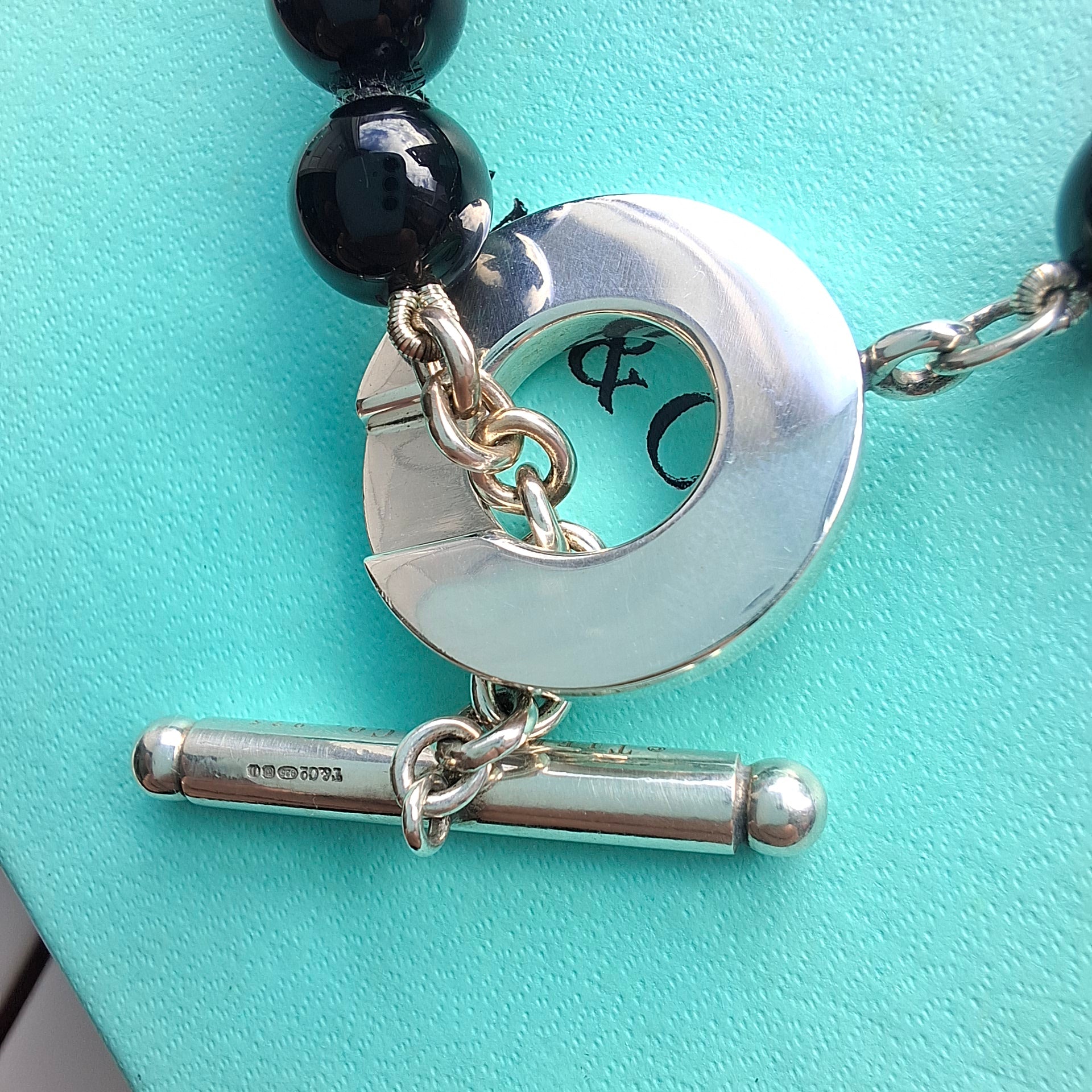 preloved vintage tiffany and co onyx bracelet 