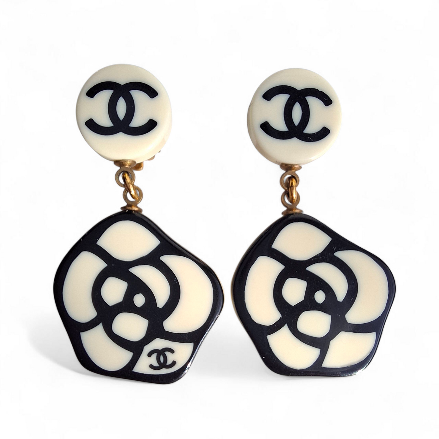 Vintage Chanel Camelia Earrings