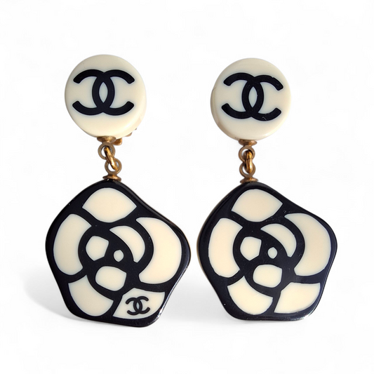 Vintage Chanel Camelia Earrings