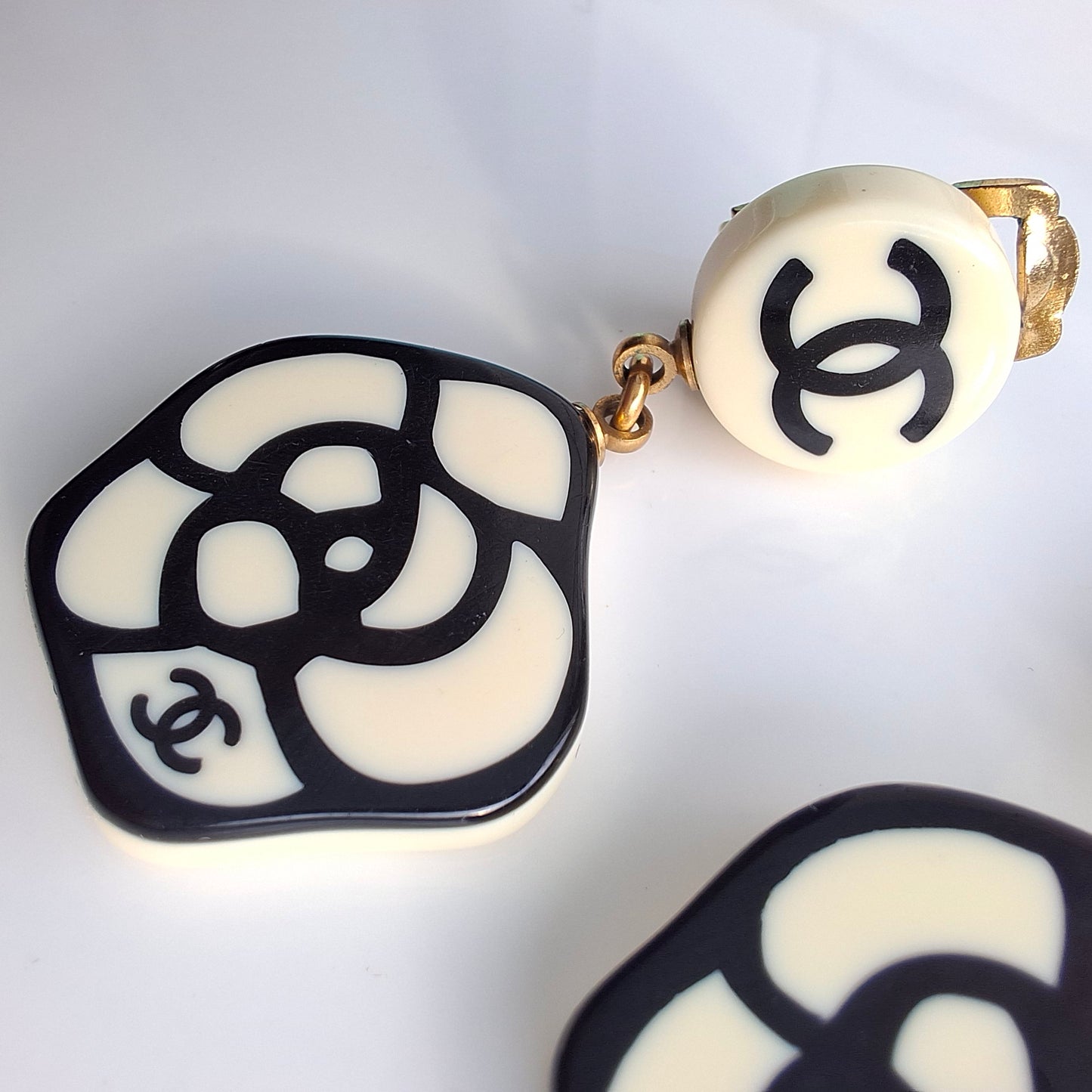 Vintage Chanel Camelia Earrings