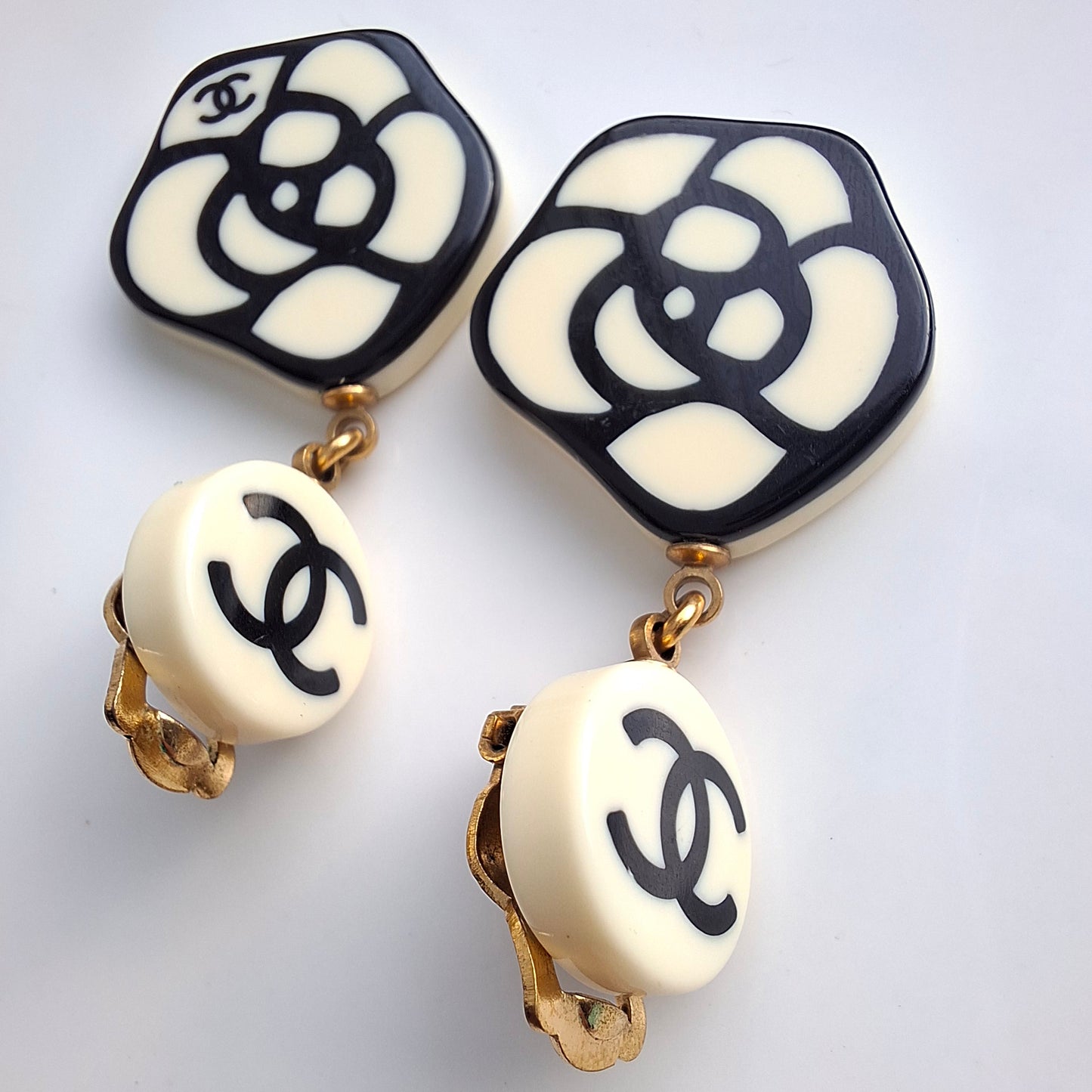 Vintage Chanel Camelia Earrings