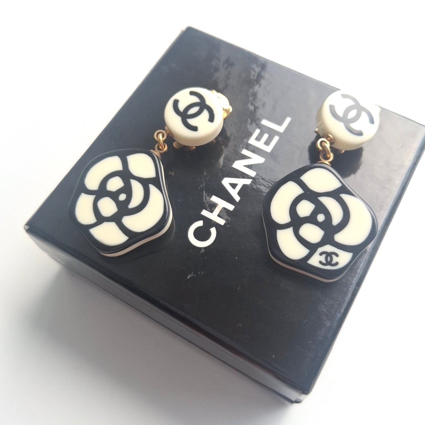 Vintage Chanel Camelia Earrings