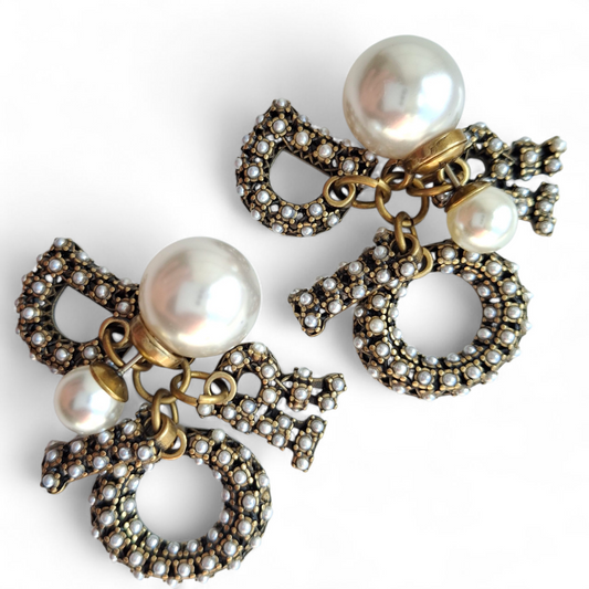 Dior Tribales DIOR logo Earrings