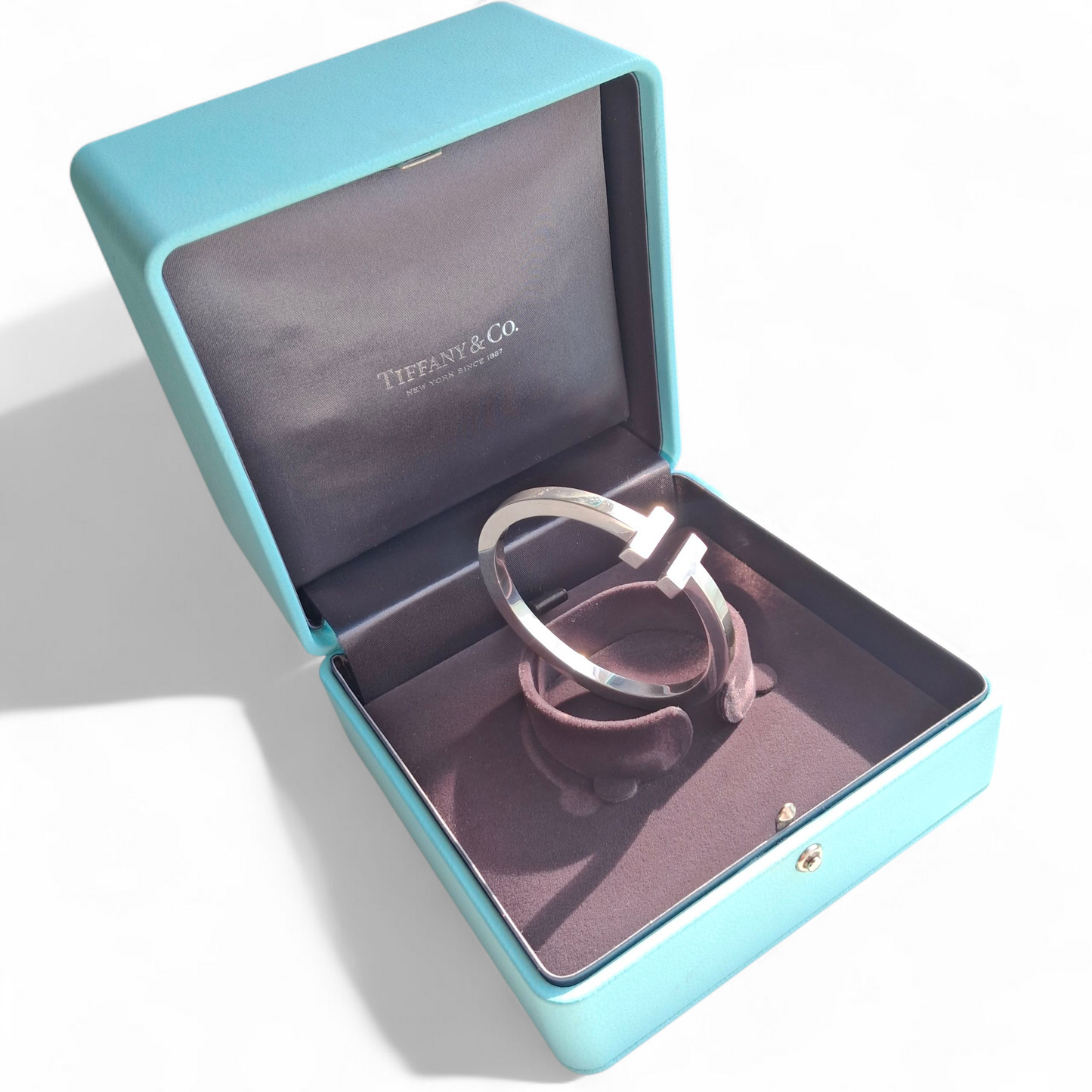 Tiffany & Co. Sterling Silver T Bracelet with Presentation Case