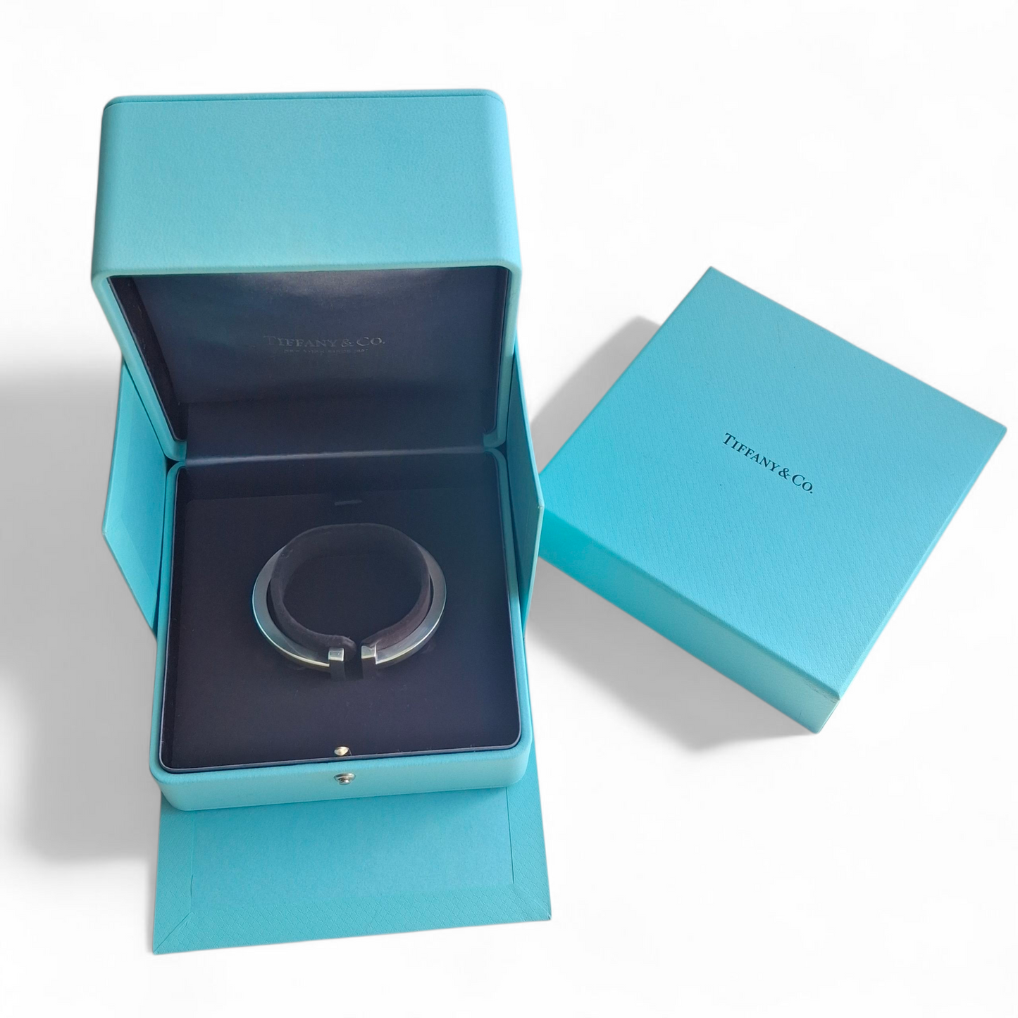 Tiffany & Co. Sterling Silver T Bracelet with Presentation Case