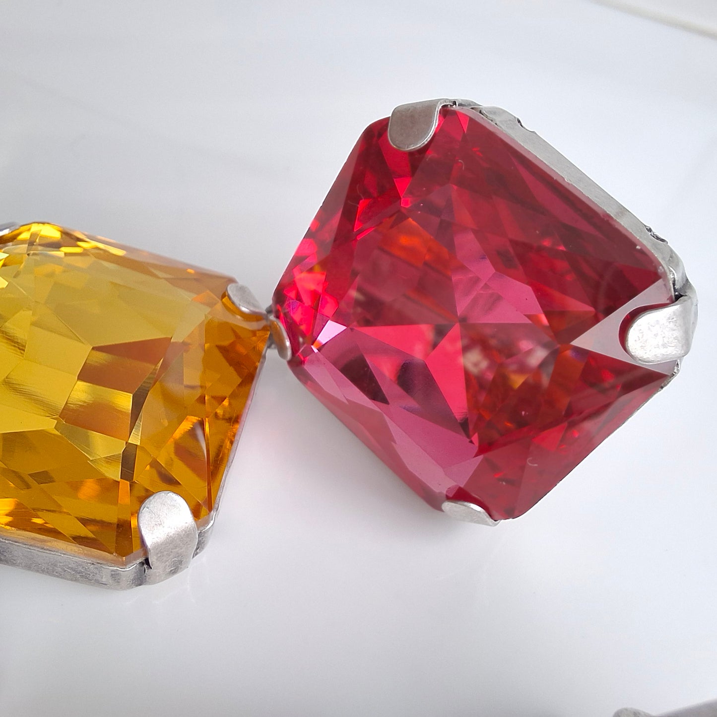 XL Saint Laurent Baroque Crystal Chandelier Statement Earrings