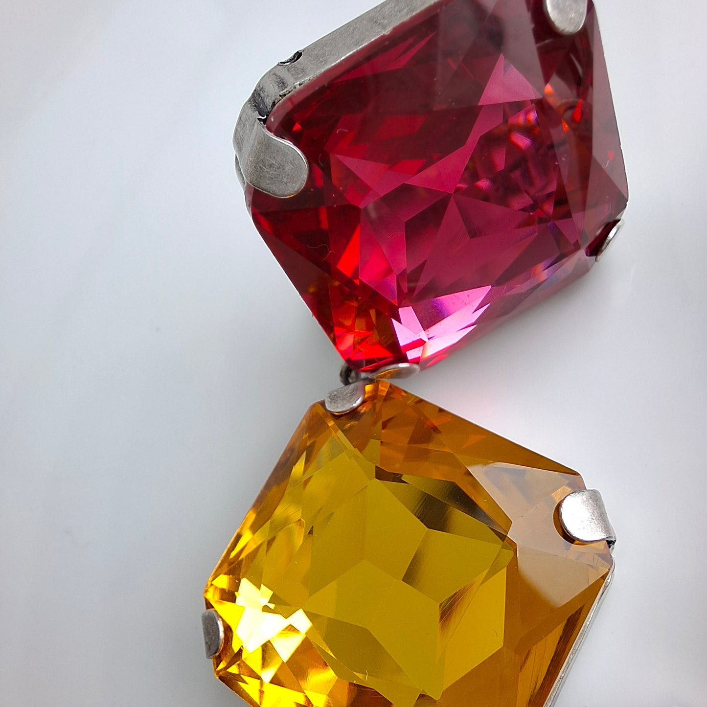 XL Saint Laurent Baroque Crystal Chandelier Statement Earrings