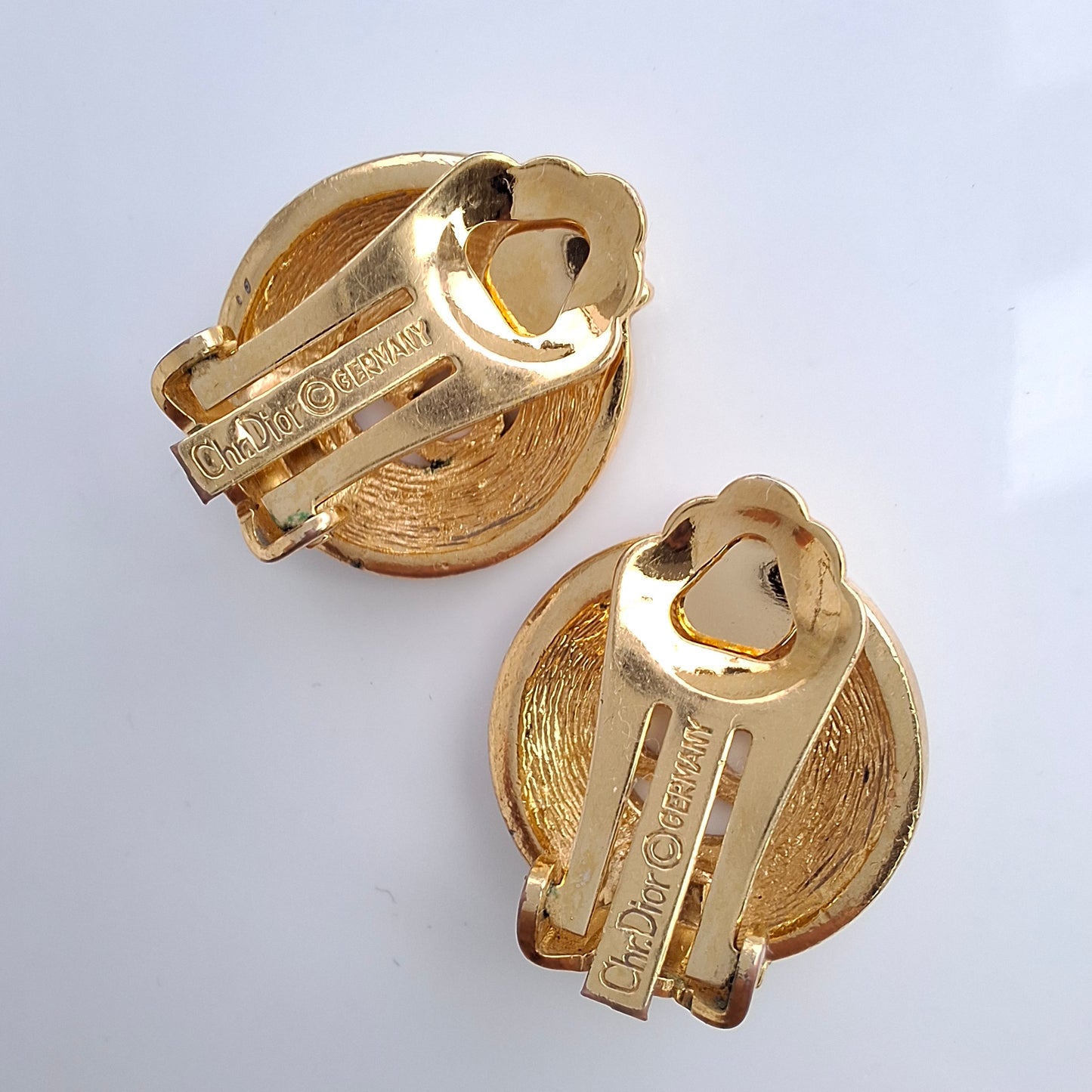 Vintage Christian Dior CD Logo Earrings