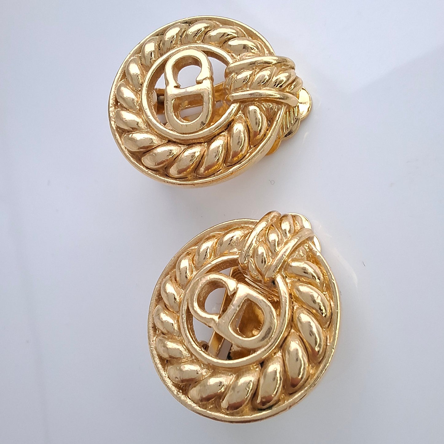 Vintage Christian Dior CD Logo Earrings