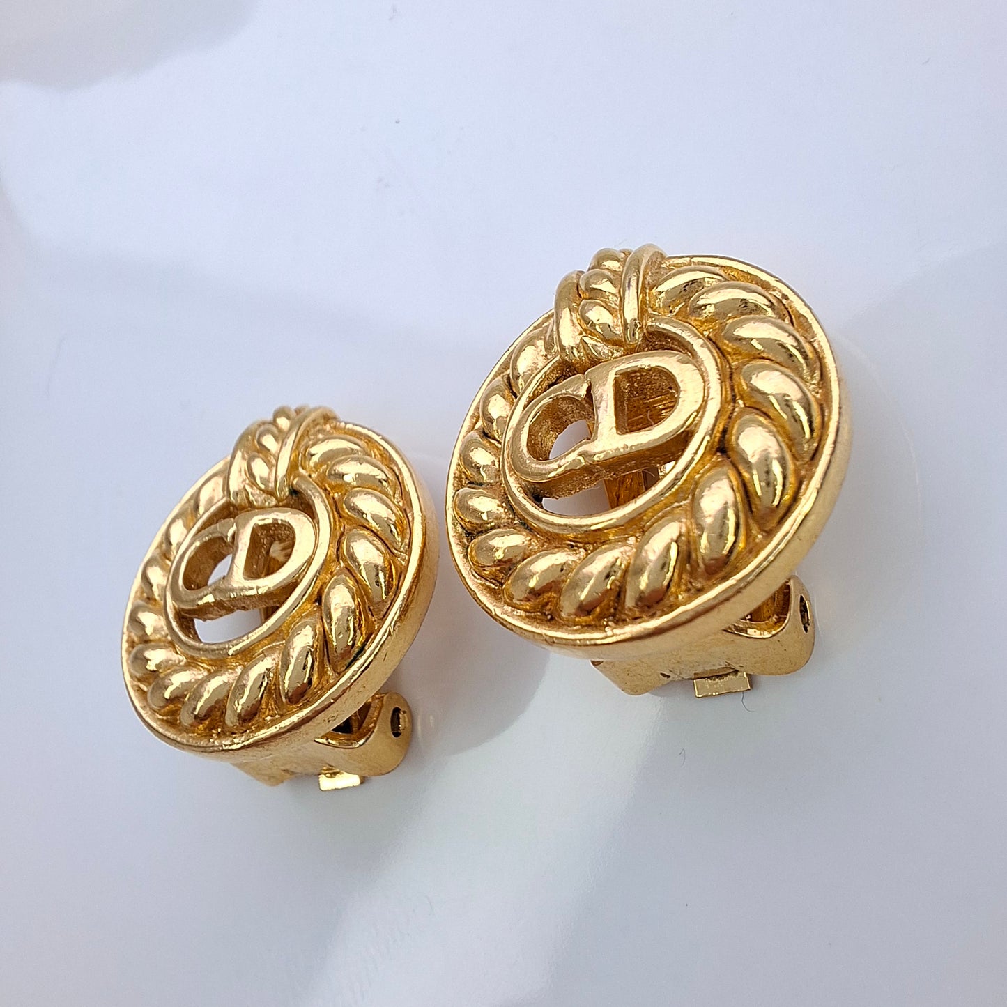 Vintage Christian Dior CD Logo Earrings
