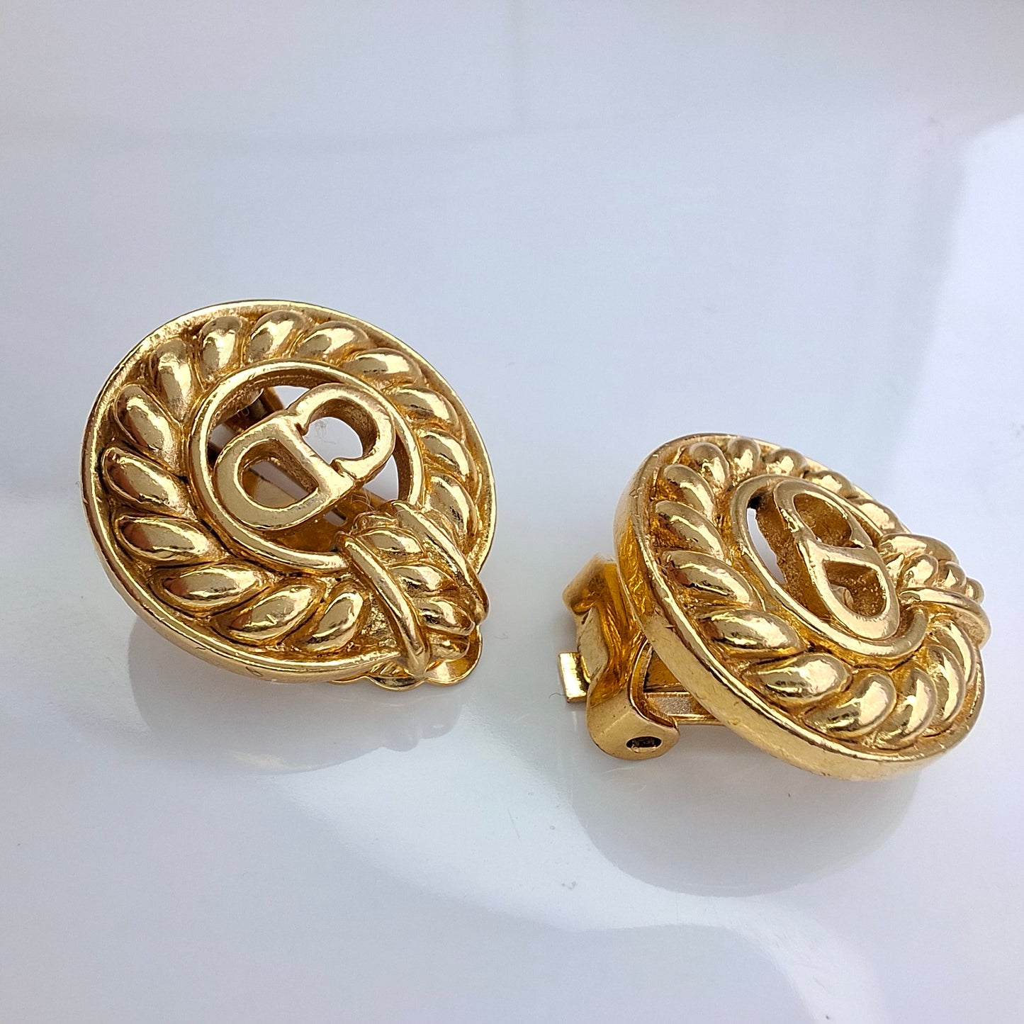 Vintage Christian Dior CD Logo Earrings