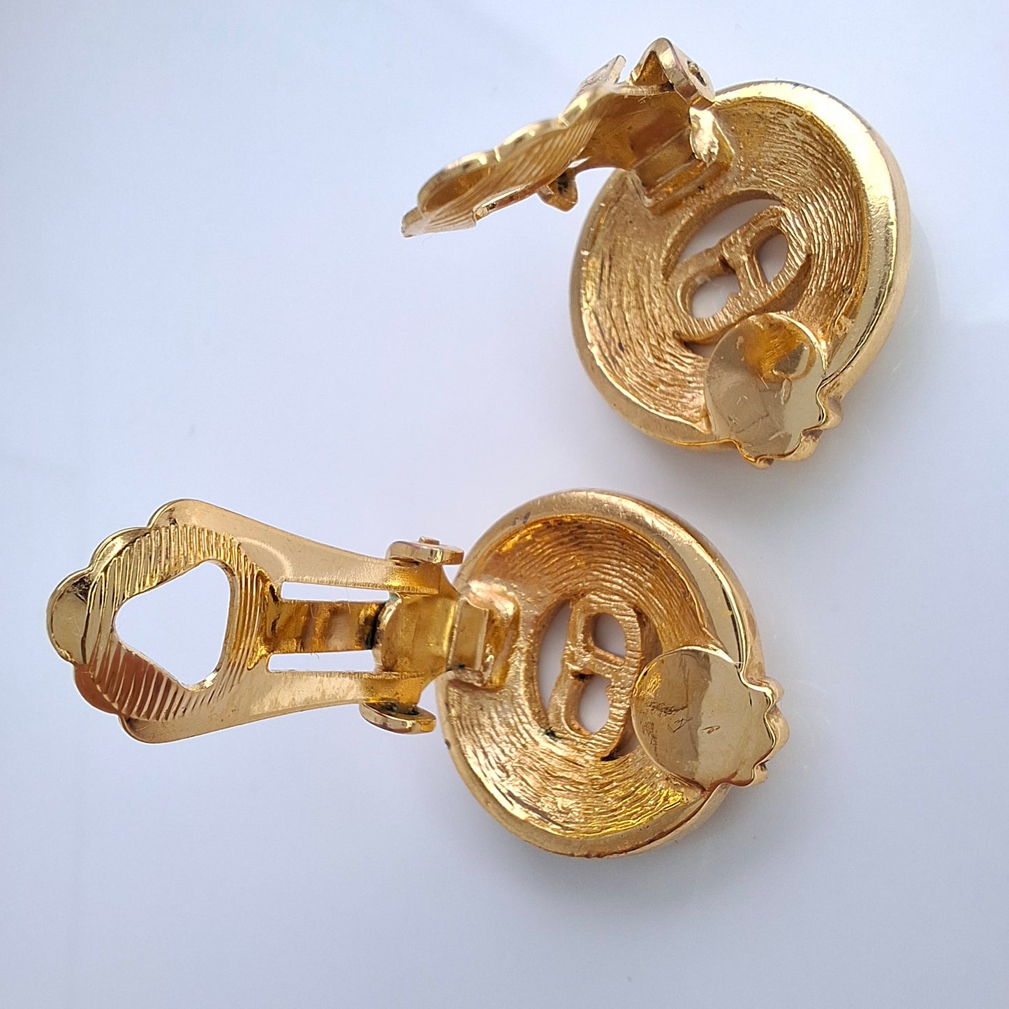 Vintage Christian Dior CD Logo Earrings