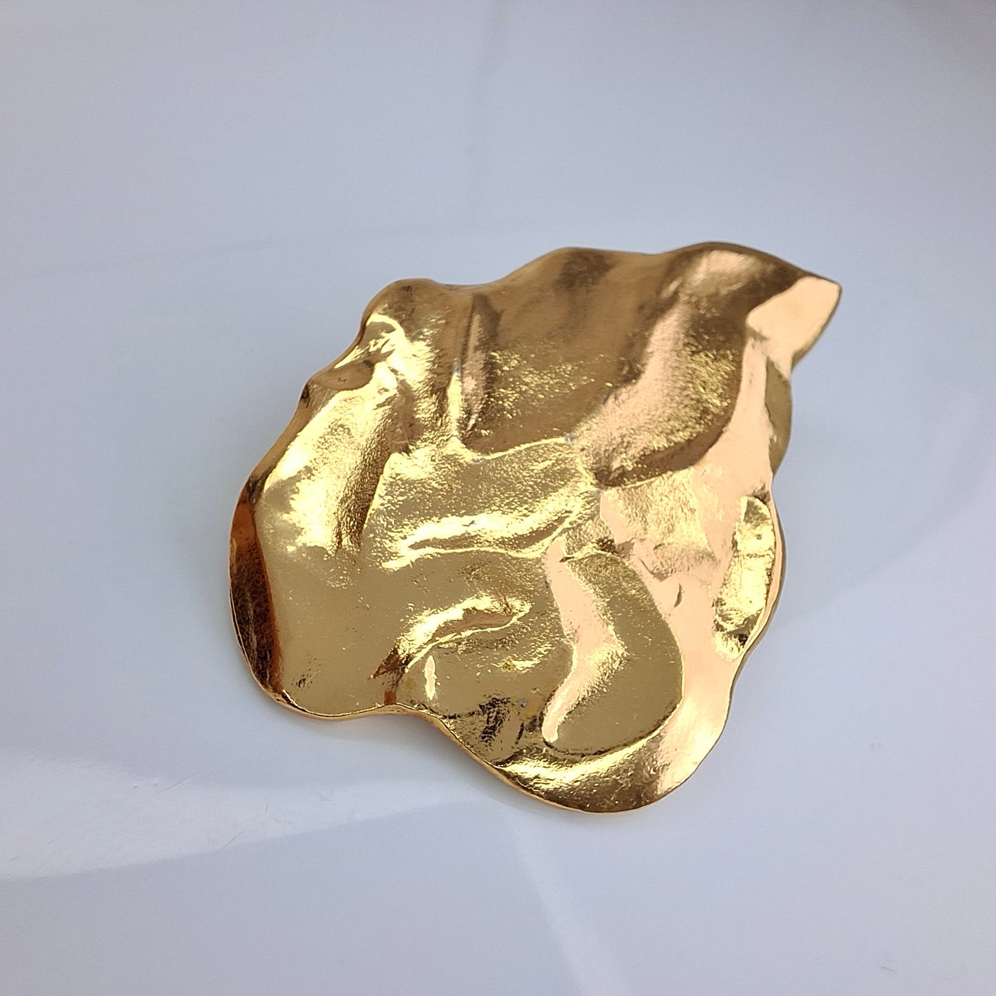 Vintage Yves Saint Laurent Gold Leaf Pin Brooch