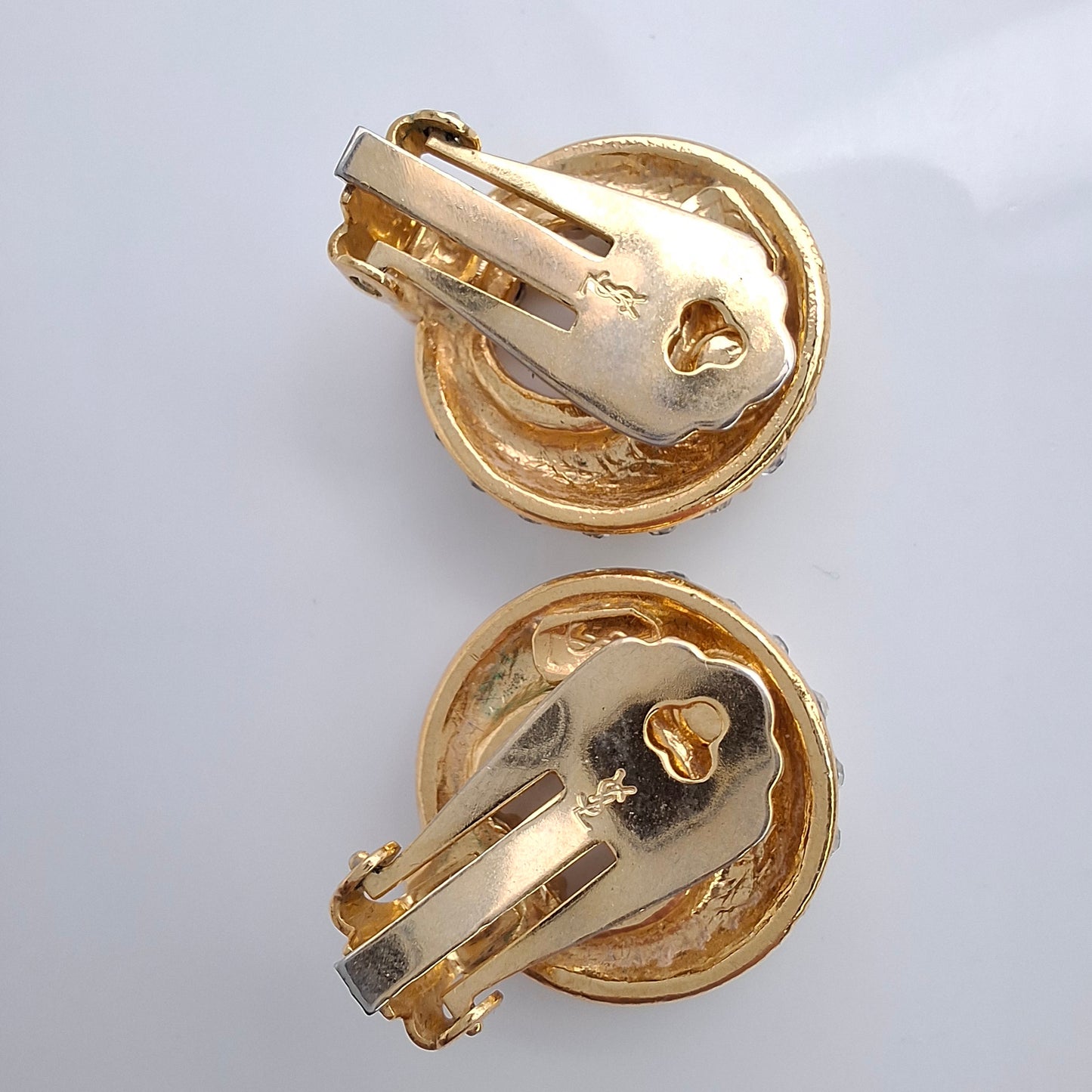 Vintage Diamante Hoop Earrings by Yves Saint Laurent