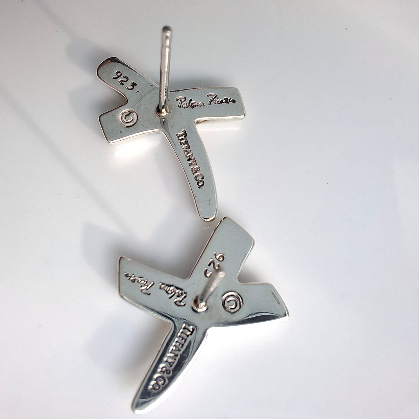 Vintage Tiffany & Co Paloma Picasso Graffiti X Earrings in Sterling Silver