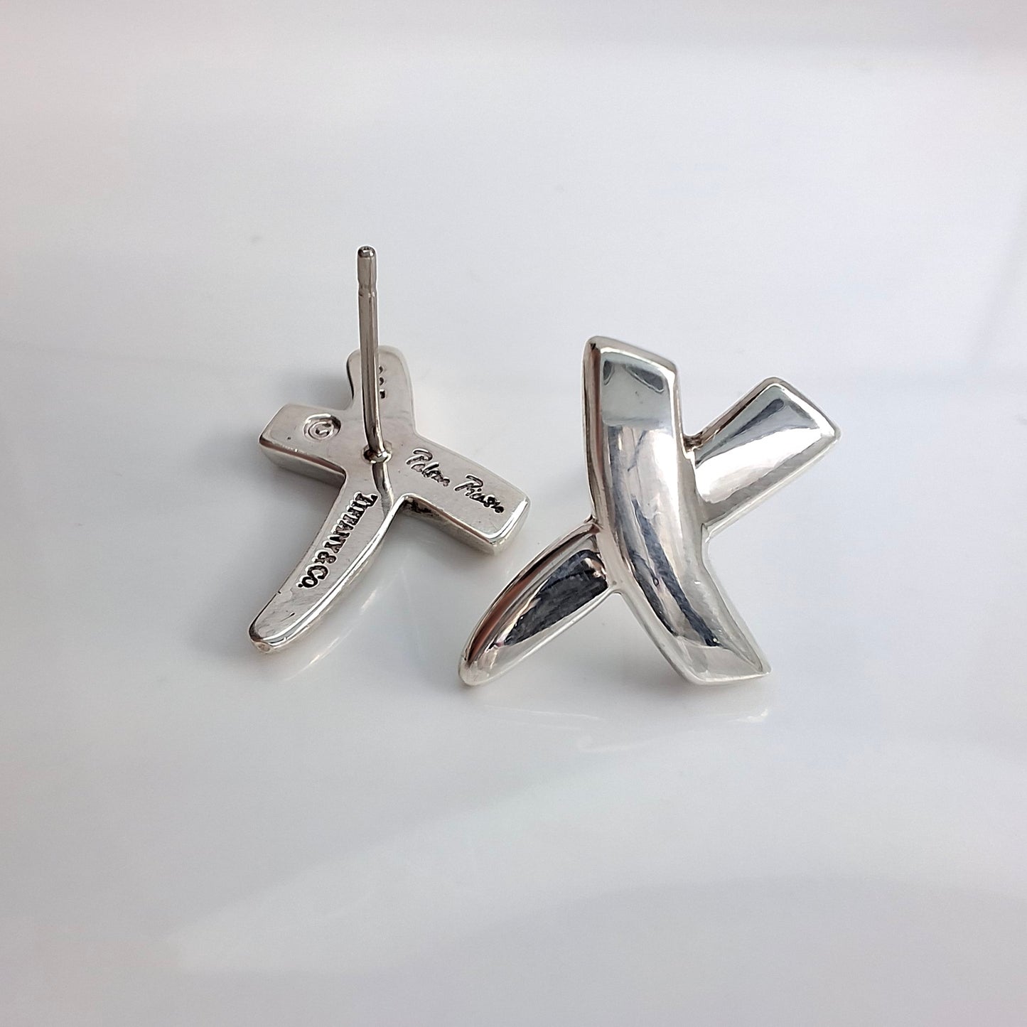Vintage Tiffany & Co Paloma Picasso Graffiti X Earrings in Sterling Silver