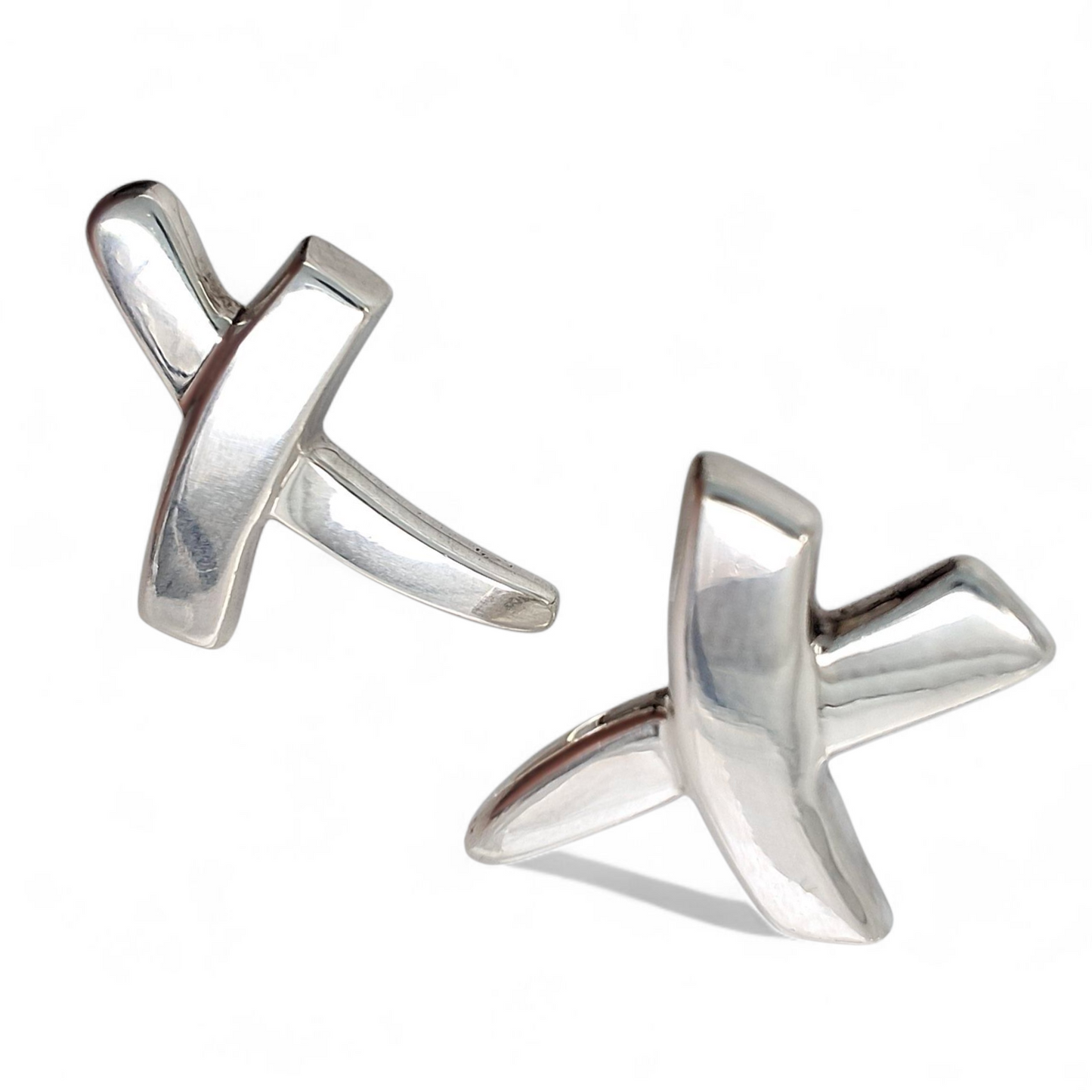 Vintage Tiffany & Co Paloma Picasso Graffiti X Earrings in Sterling Silver