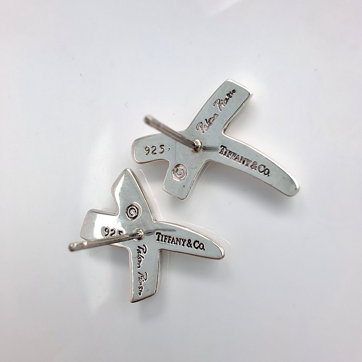 Vintage Tiffany & Co Paloma Picasso Graffiti X Earrings in Sterling Silver