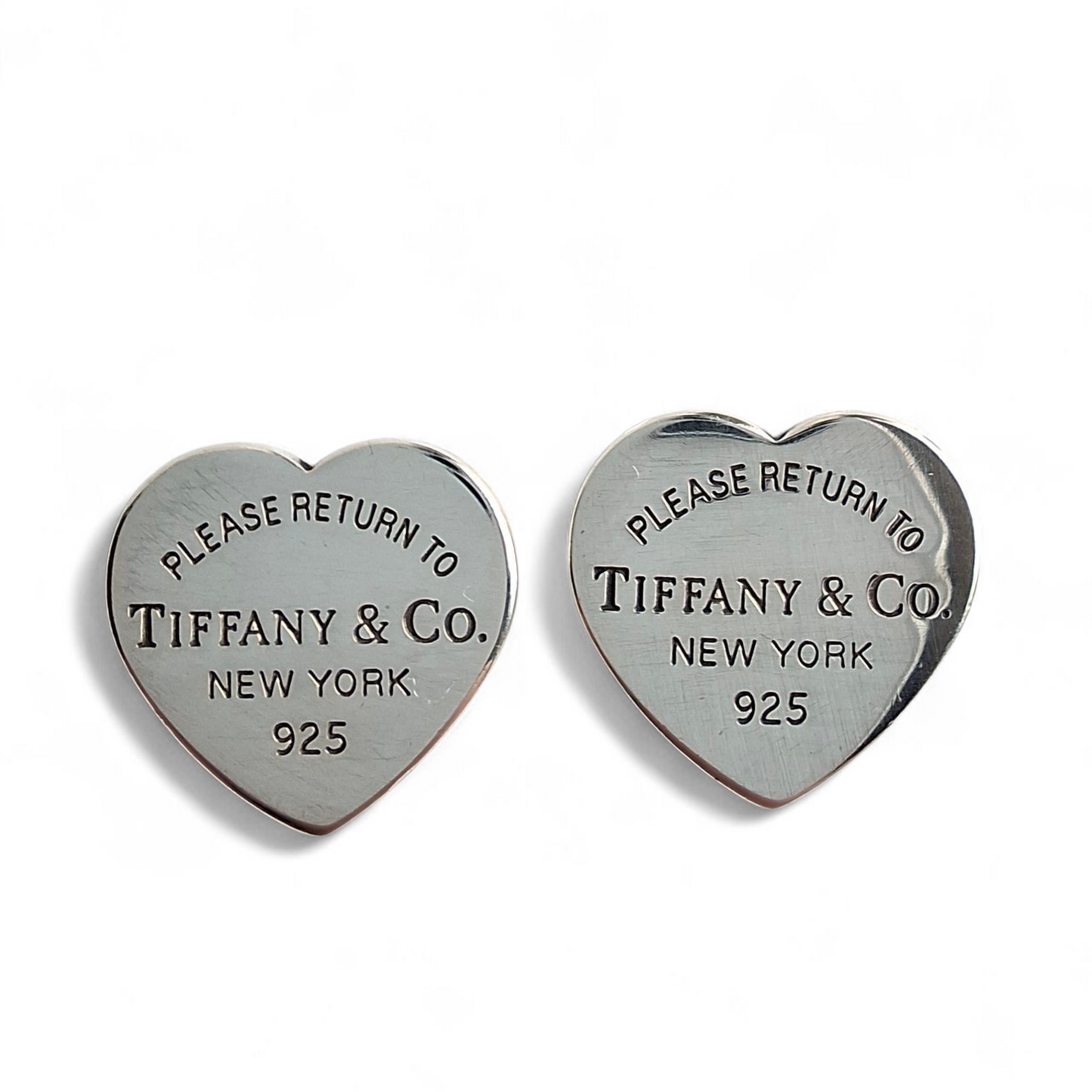 Vintage Return to Tiffany Sterling Silver Heart Earrings