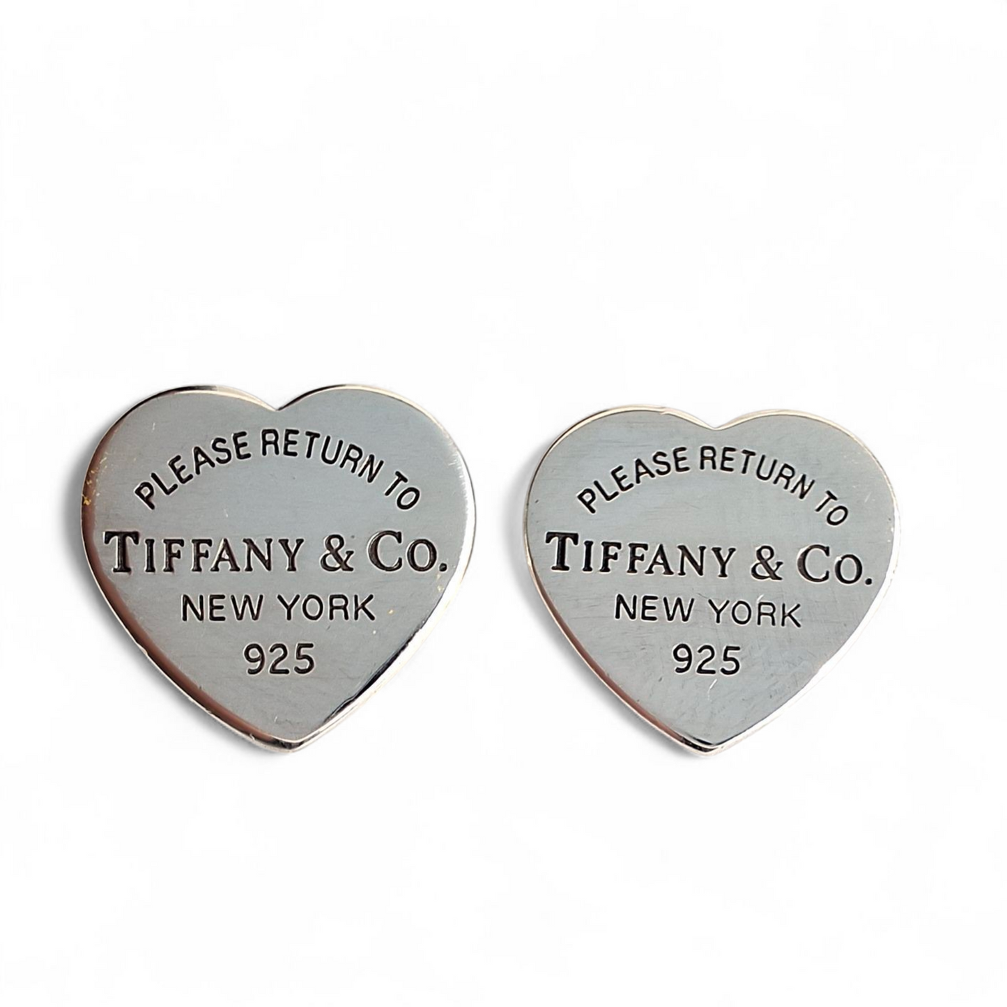 Vintage Return to Tiffany Sterling Silver Heart Earrings