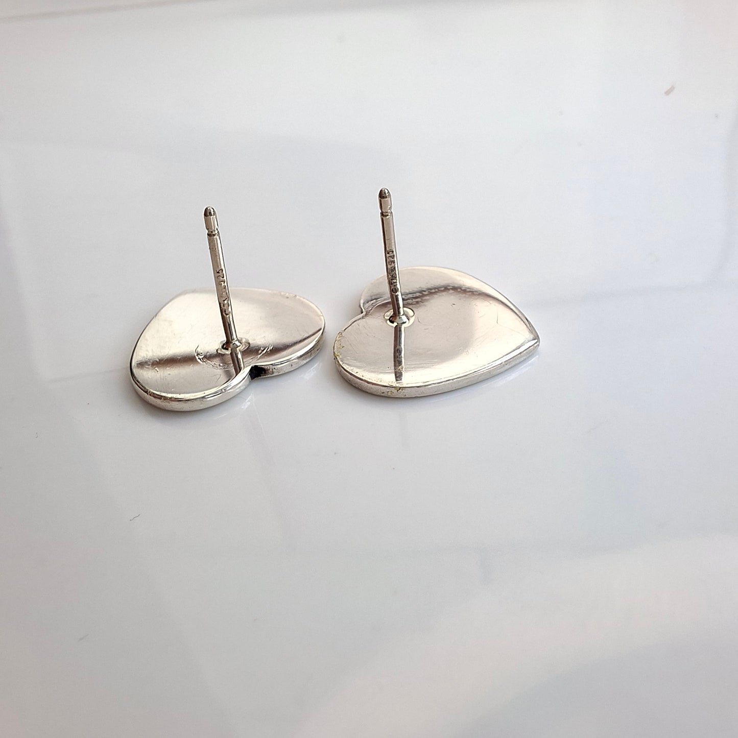 Vintage Return to Tiffany Sterling Silver Heart Earrings