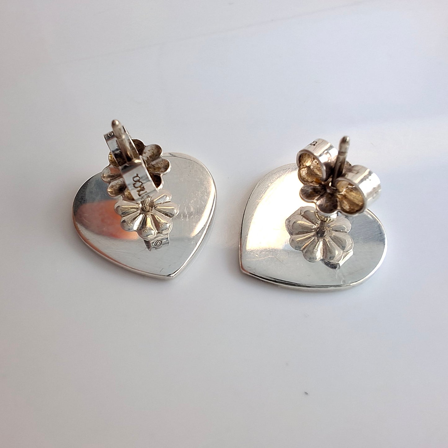 Vintage Return to Tiffany Sterling Silver Heart Earrings