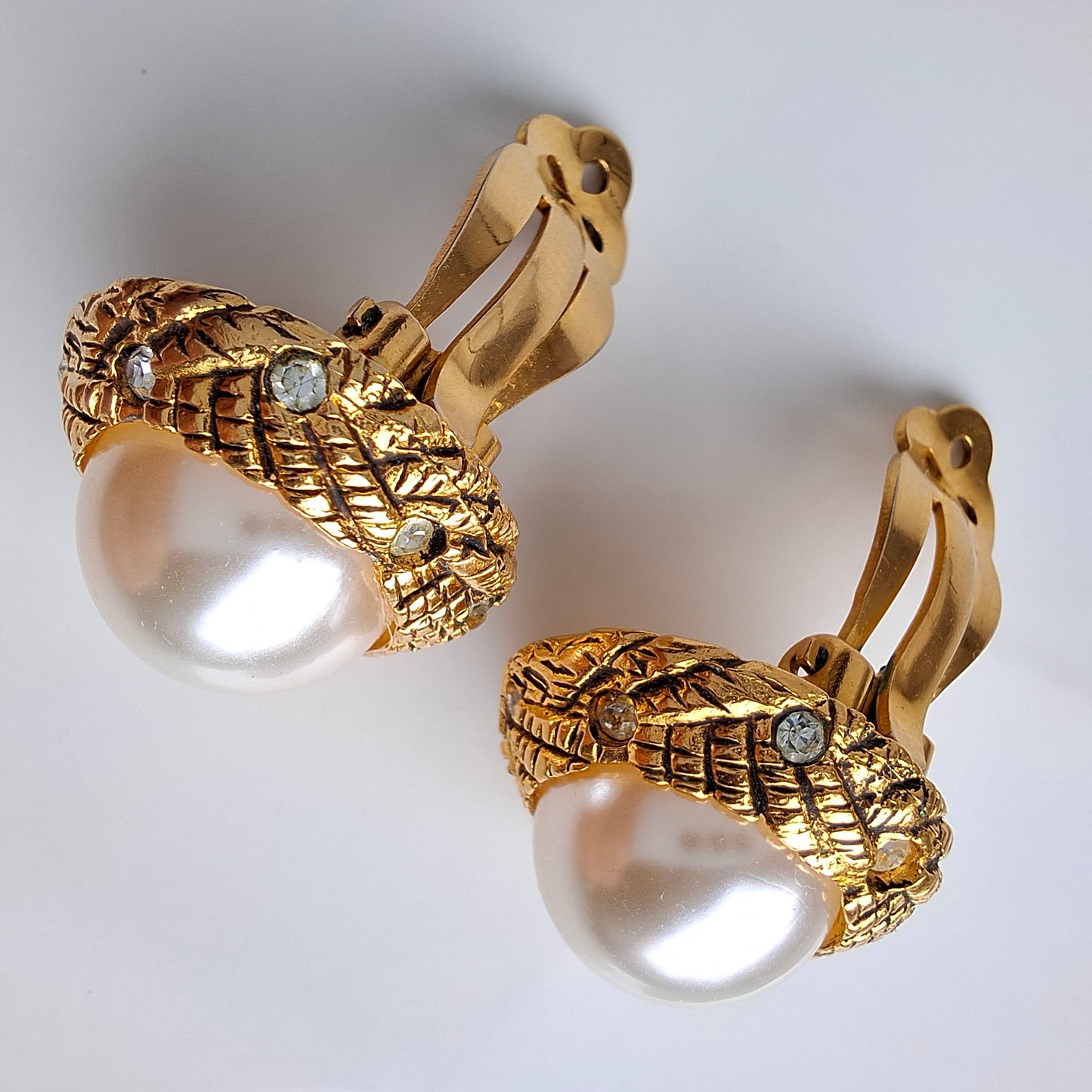 Vintage Chanel Faux Pearl Earrings