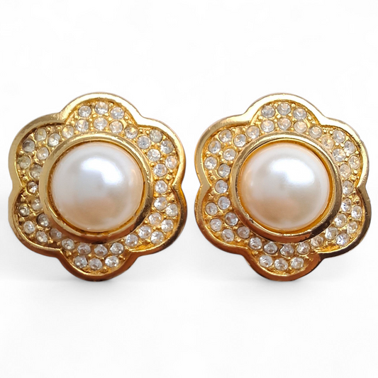 Vintage Christian Dior Pearl Earrings