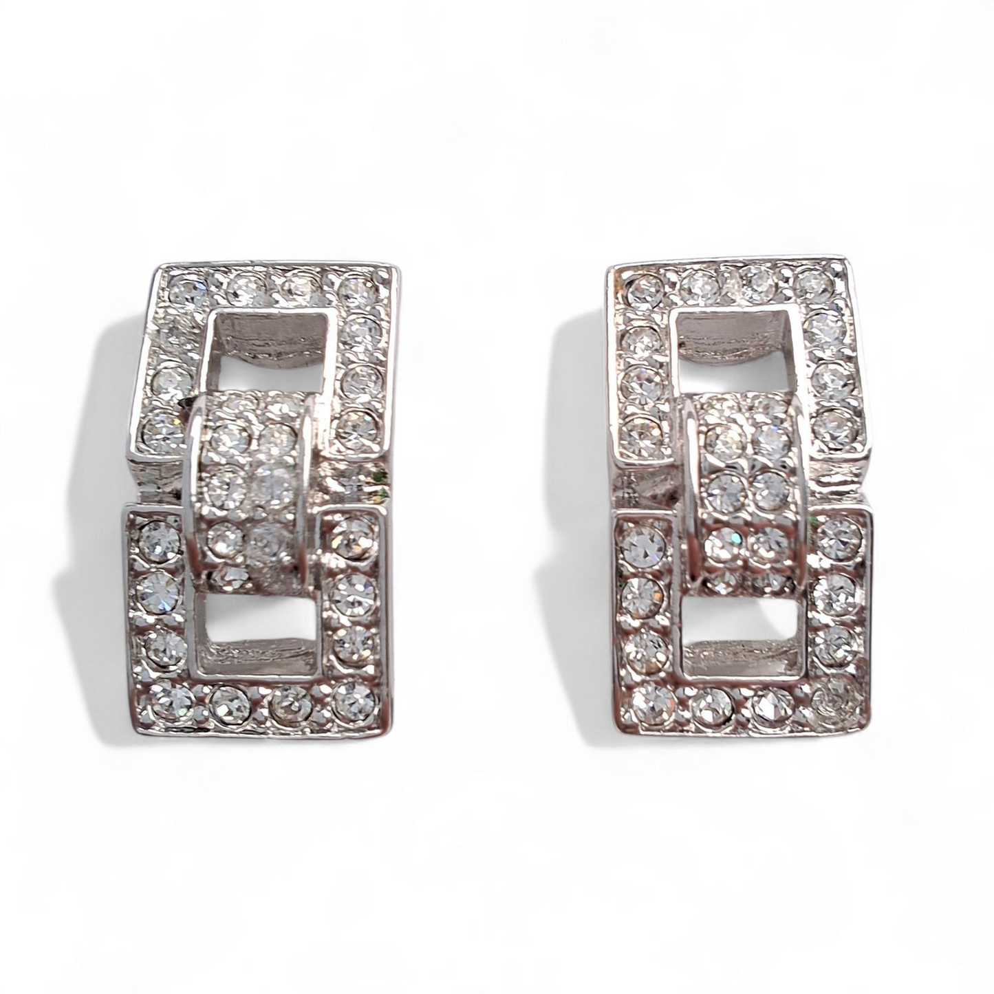 Vintage Christian Dior Diamonte Clip-on Earrings