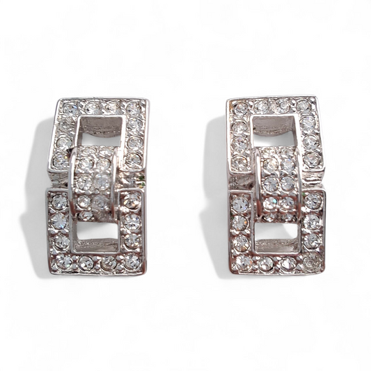 Vintage Christian Dior Diamonte Clip-on Earrings
