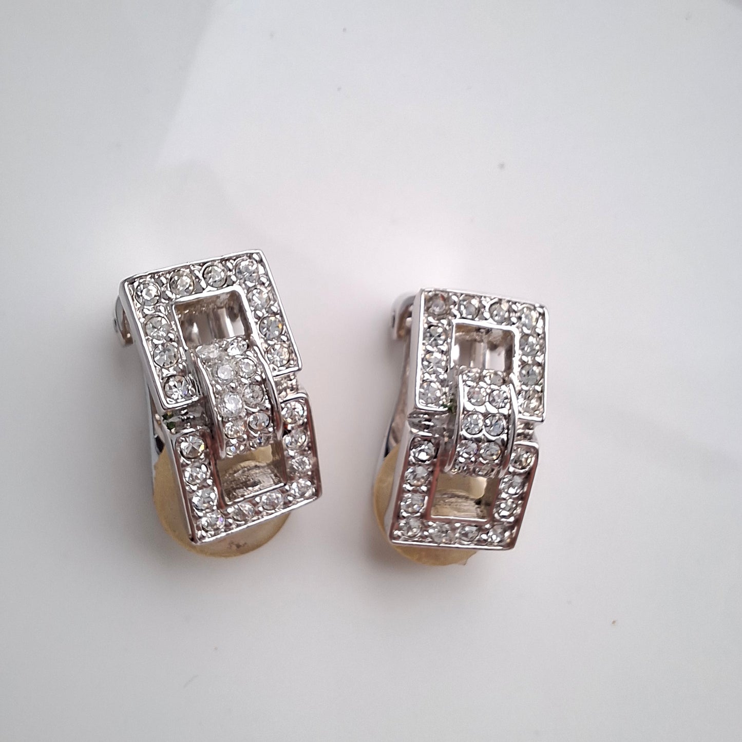 Vintage Christian Dior Diamonte Clip-on Earrings