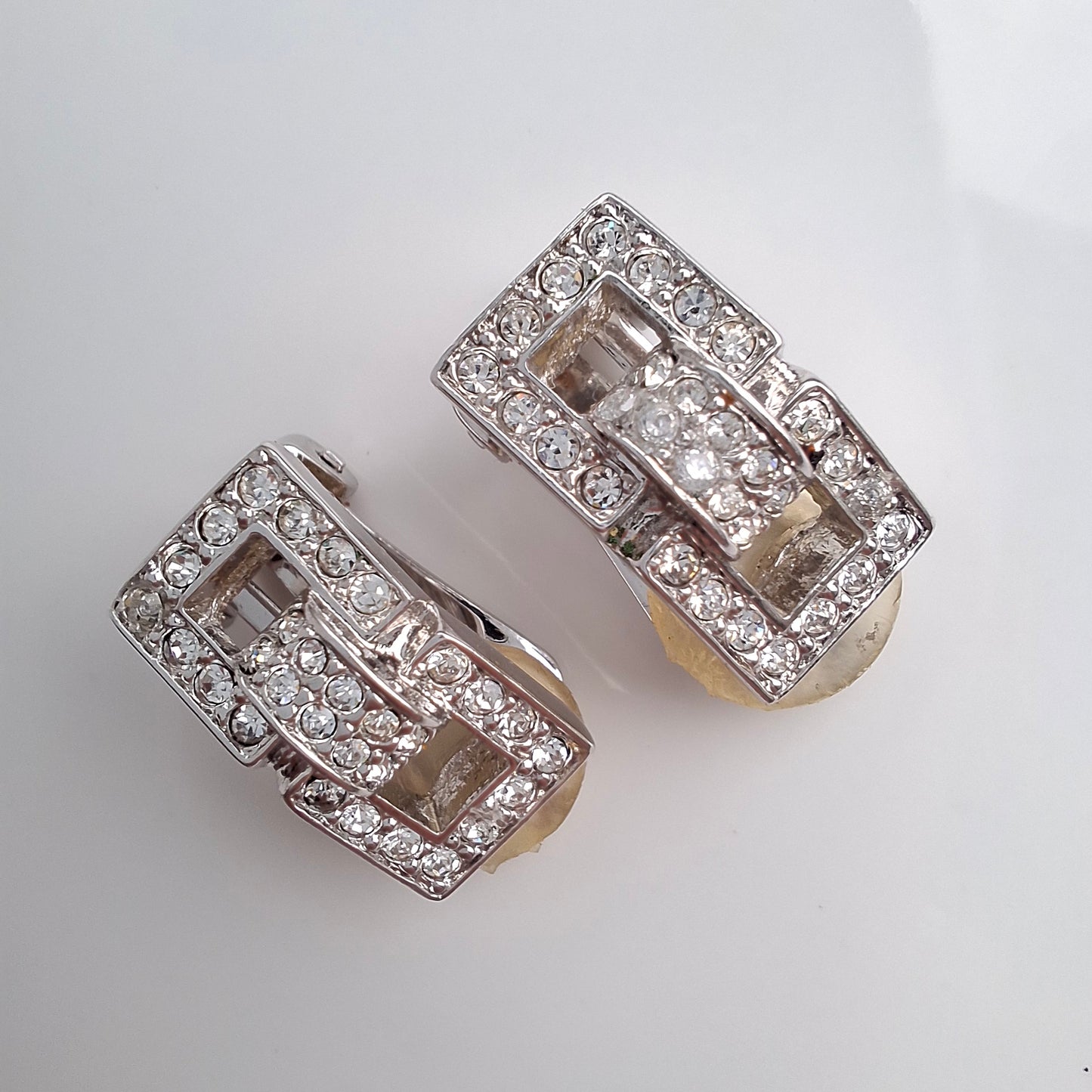 Vintage Christian Dior Diamonte Clip-on Earrings
