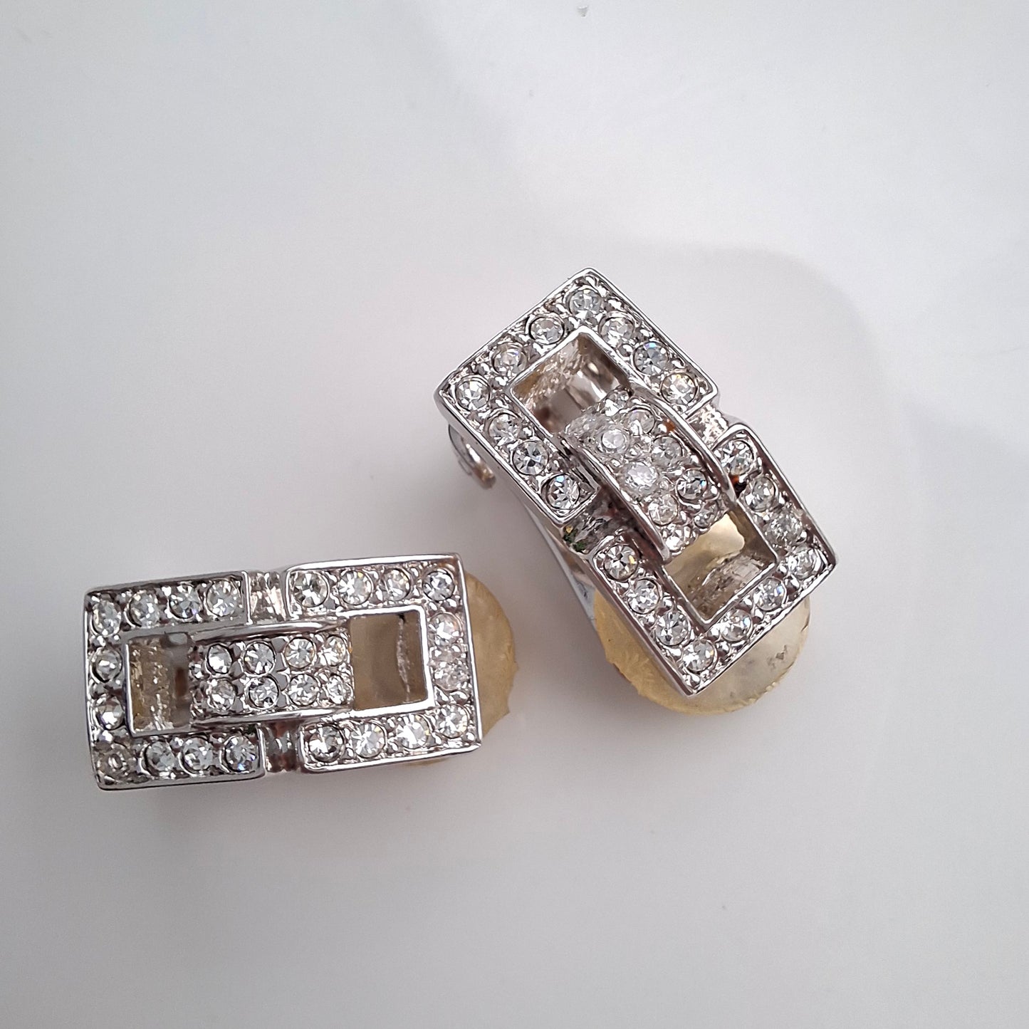 Vintage Christian Dior Diamonte Clip-on Earrings
